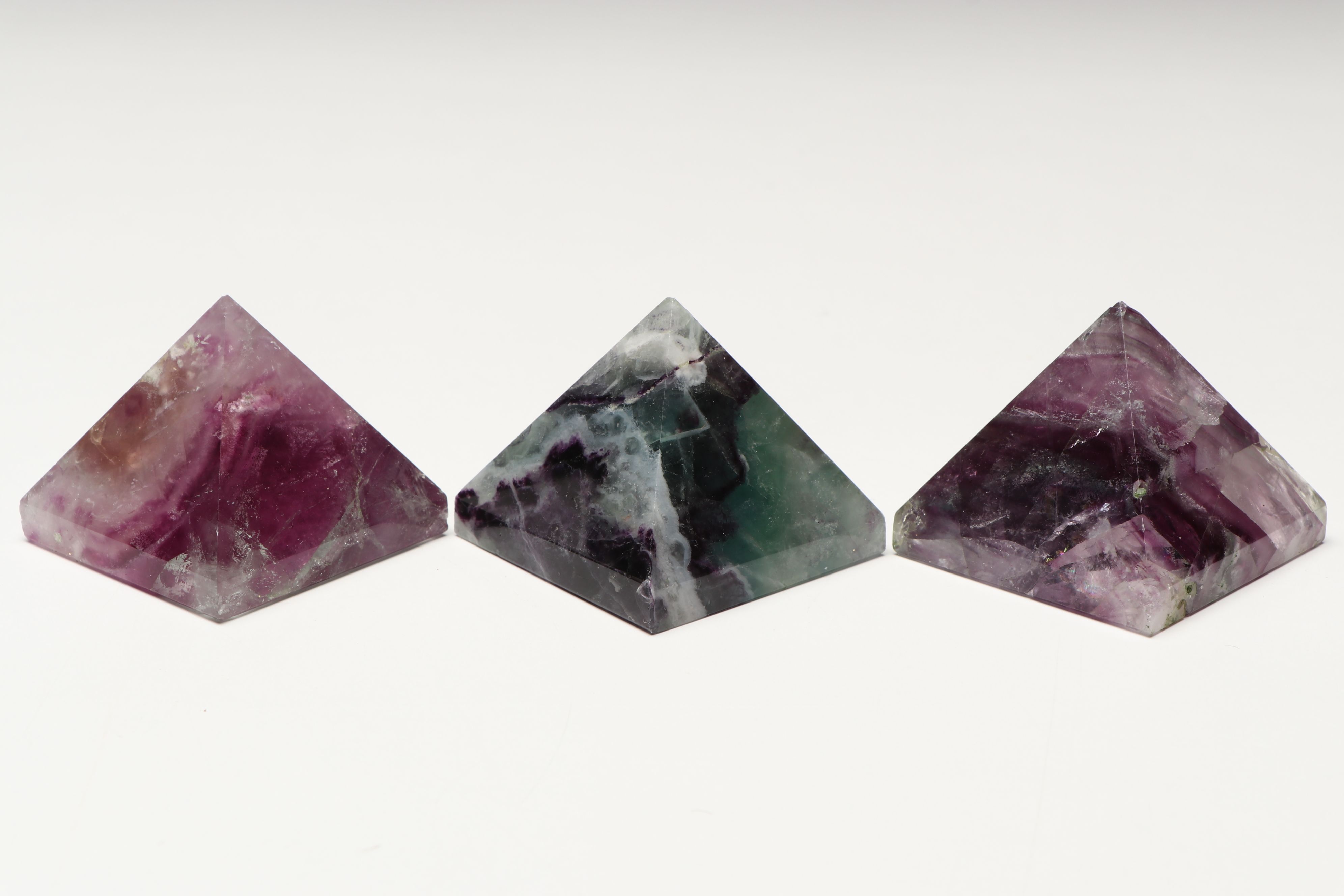 Polished Fluorite Pyramids