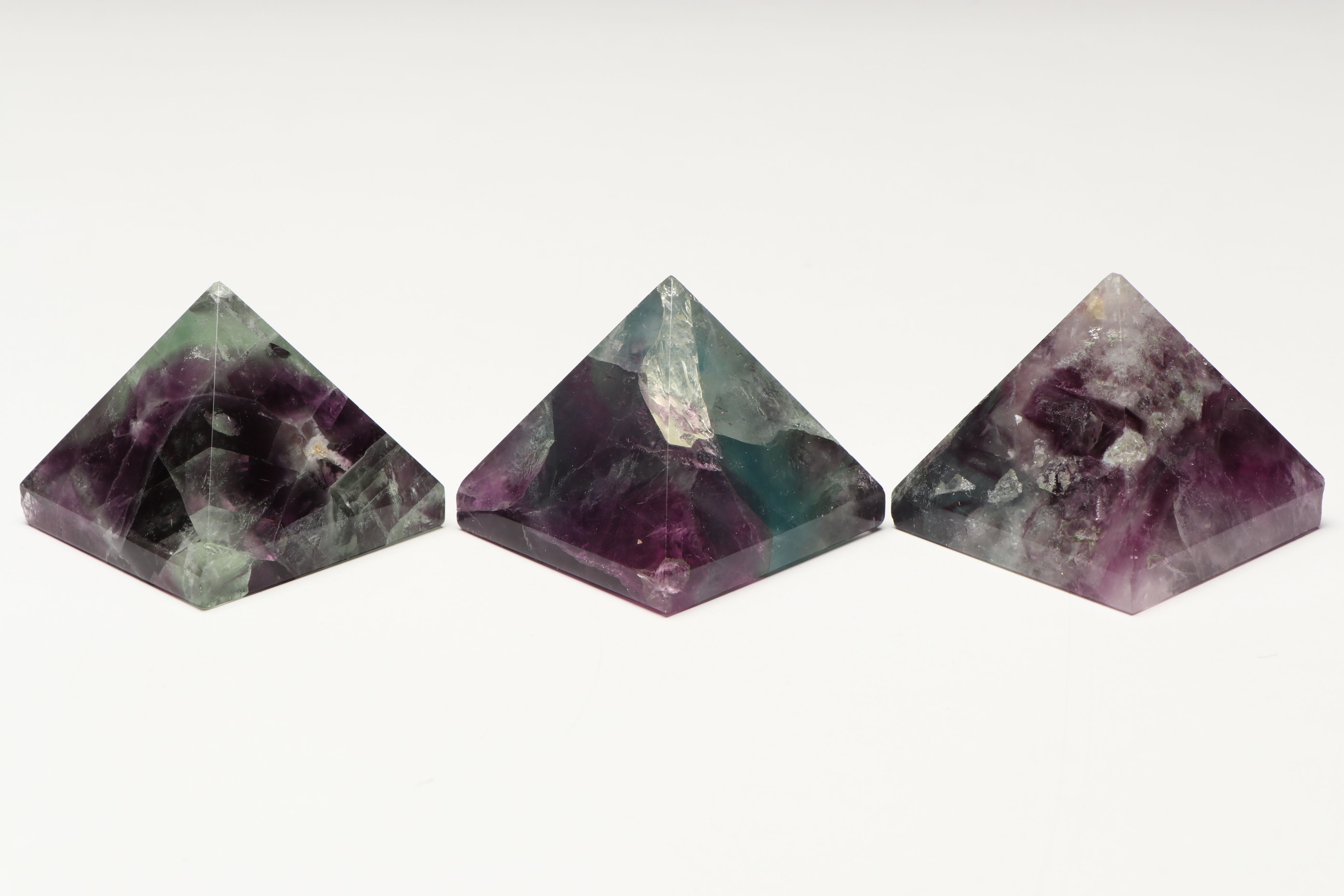 Polished Fluorite Pyramids