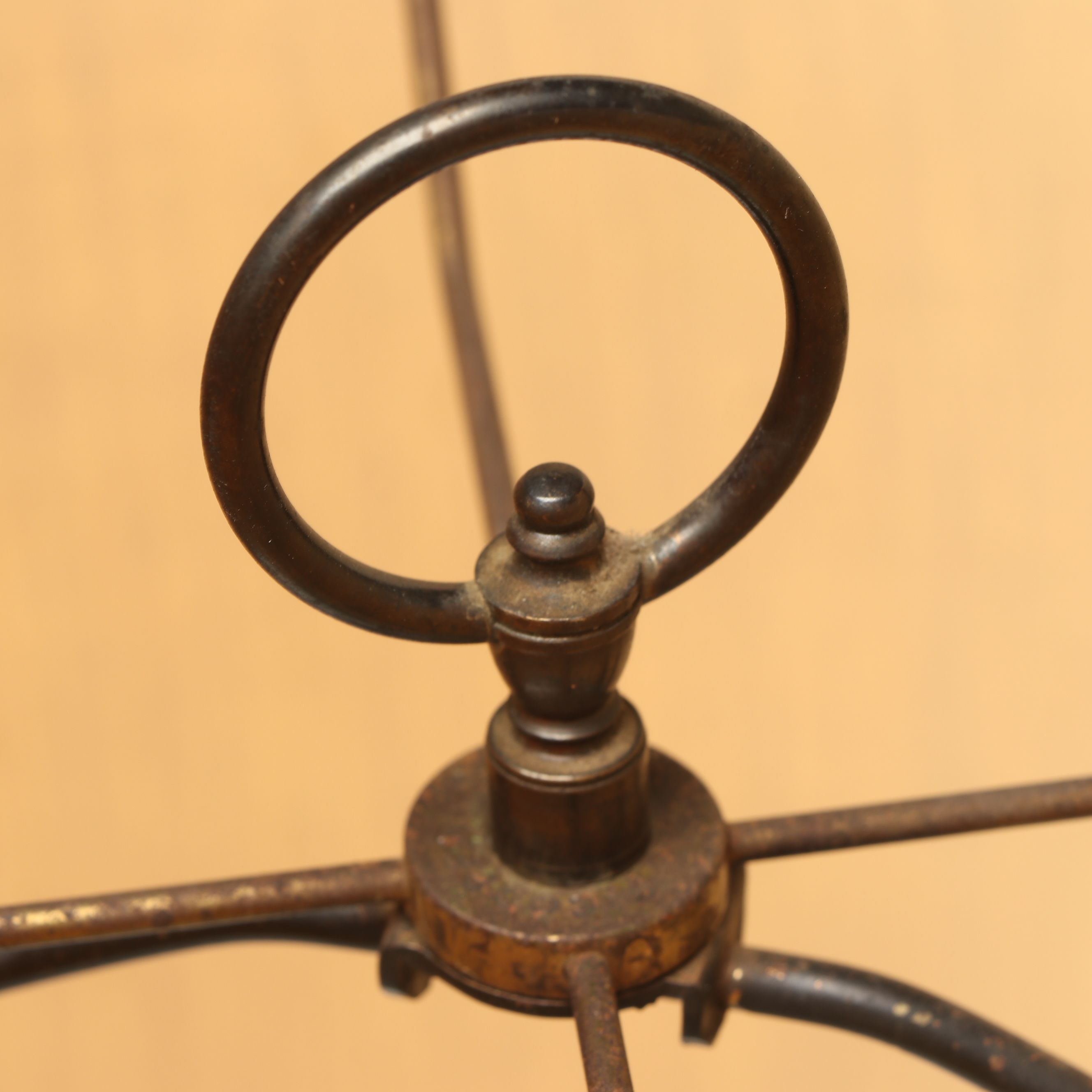 Frederick Cooper Brutalist Caged Glass Floor Lamp, Mid to Late 20th C.