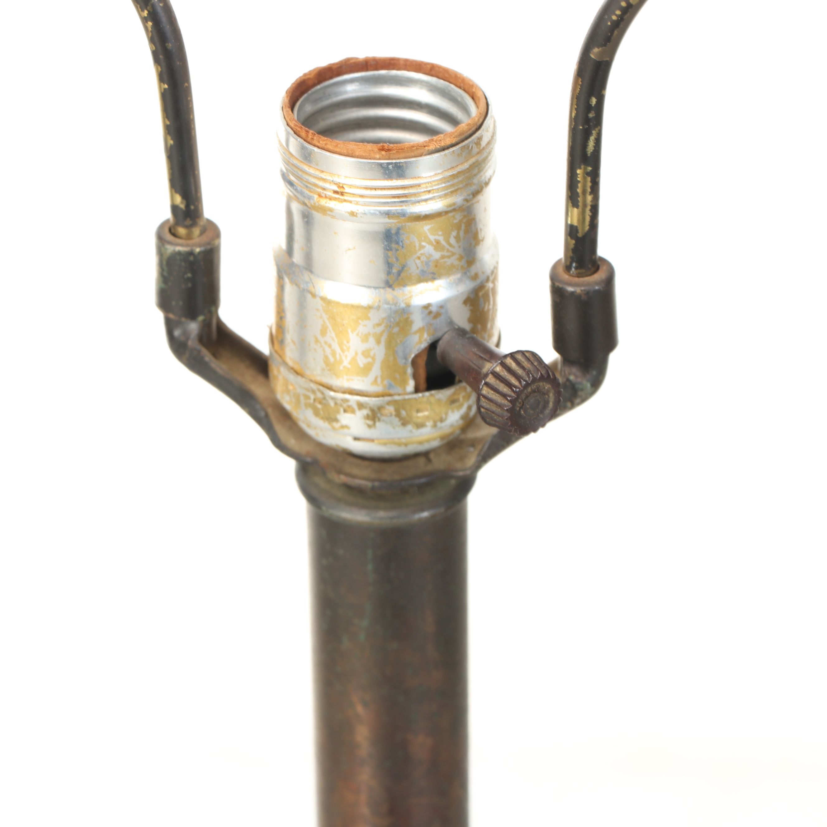 Frederick Cooper Brutalist Caged Glass Floor Lamp, Mid to Late 20th C.