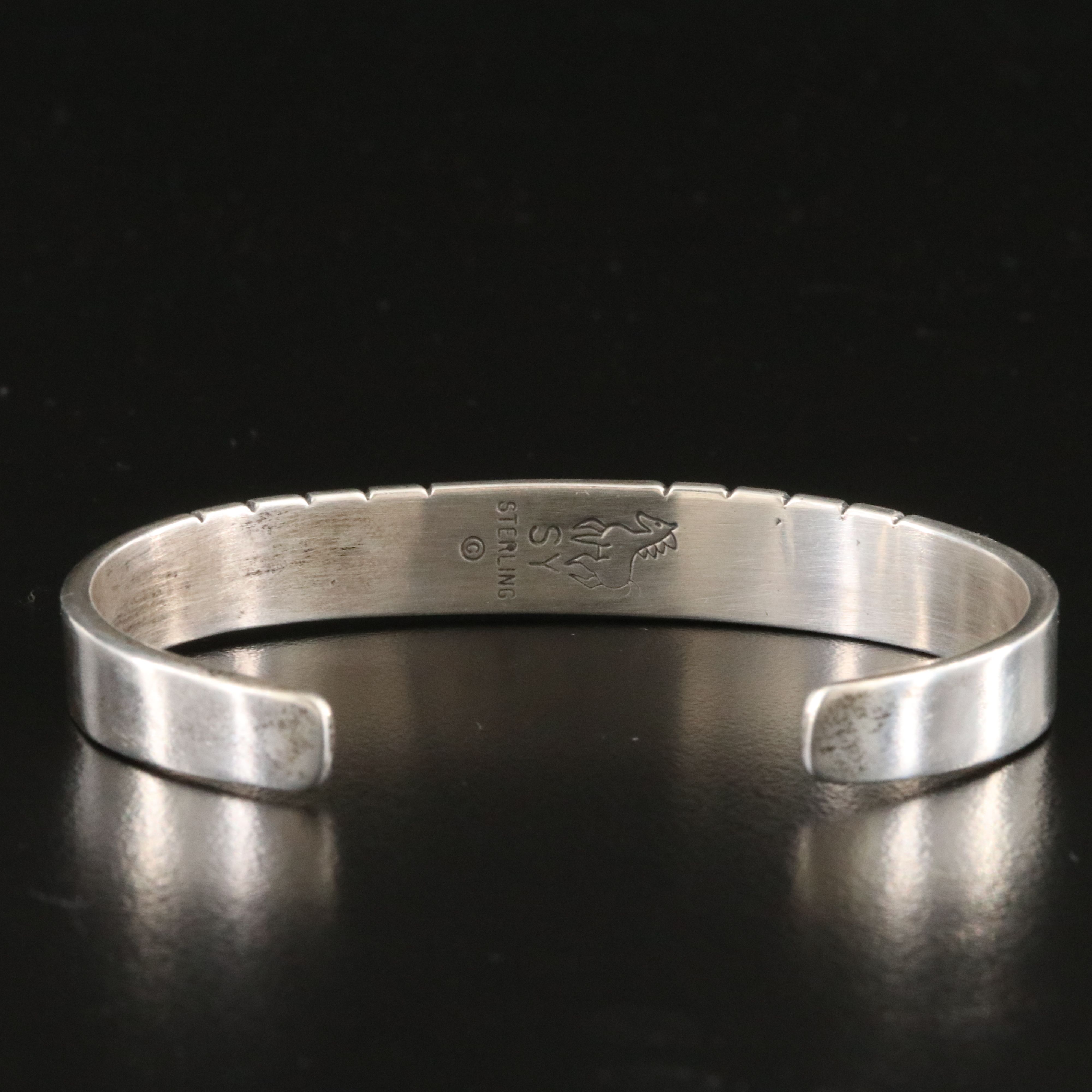 Steve Yellowhorse Navajo Diné Sterling Turquoise Cuff Bracelet