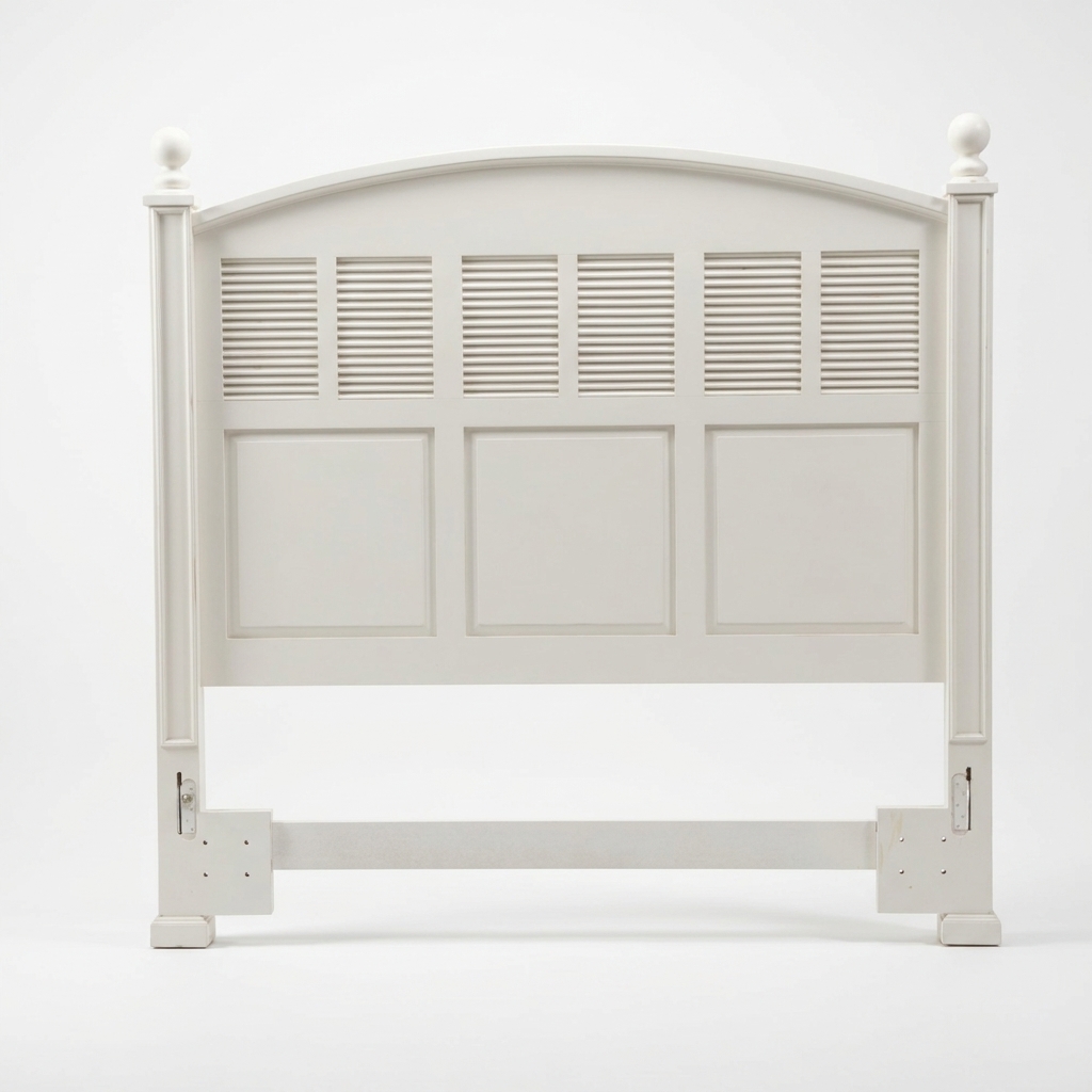 Stanley Furniture "Coastal Living" White Louvered Headboard, 21st Century