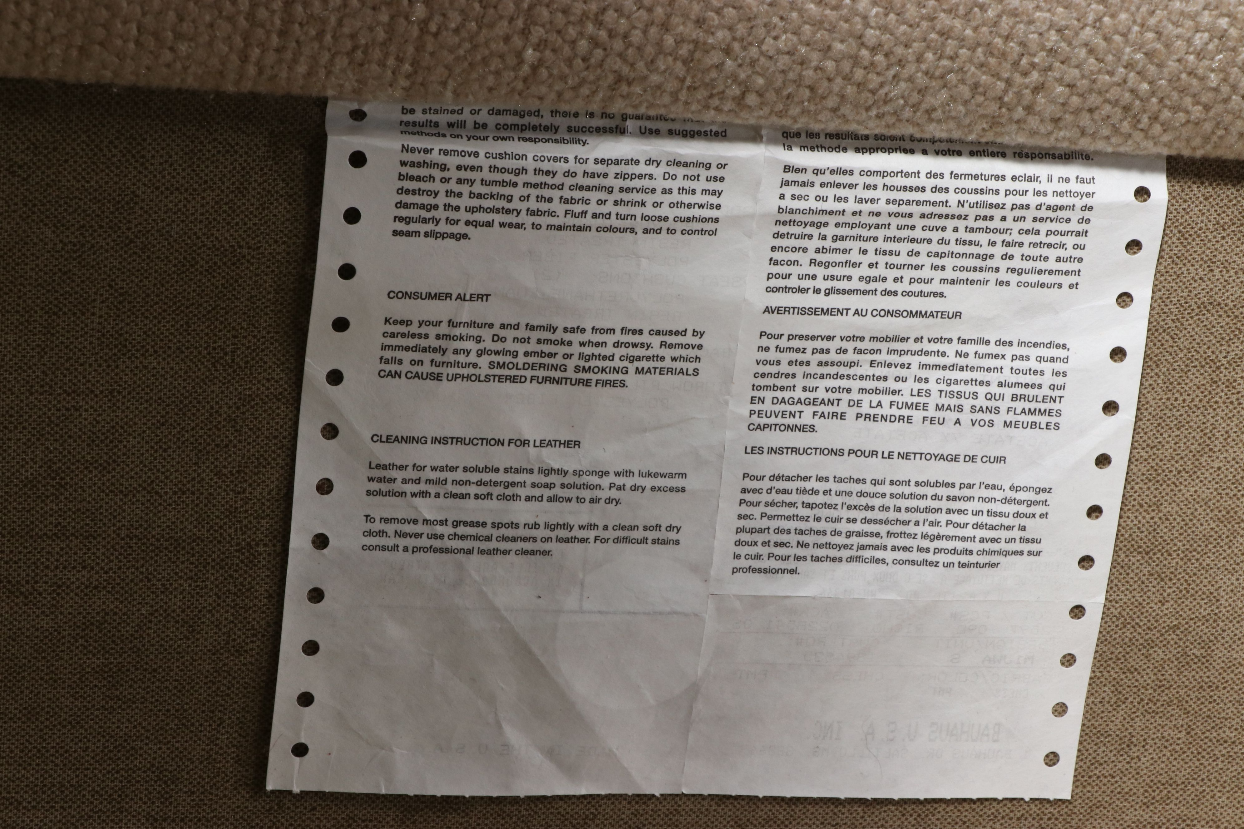 Bauhaus Contemporary Cream Upholstered Sofa