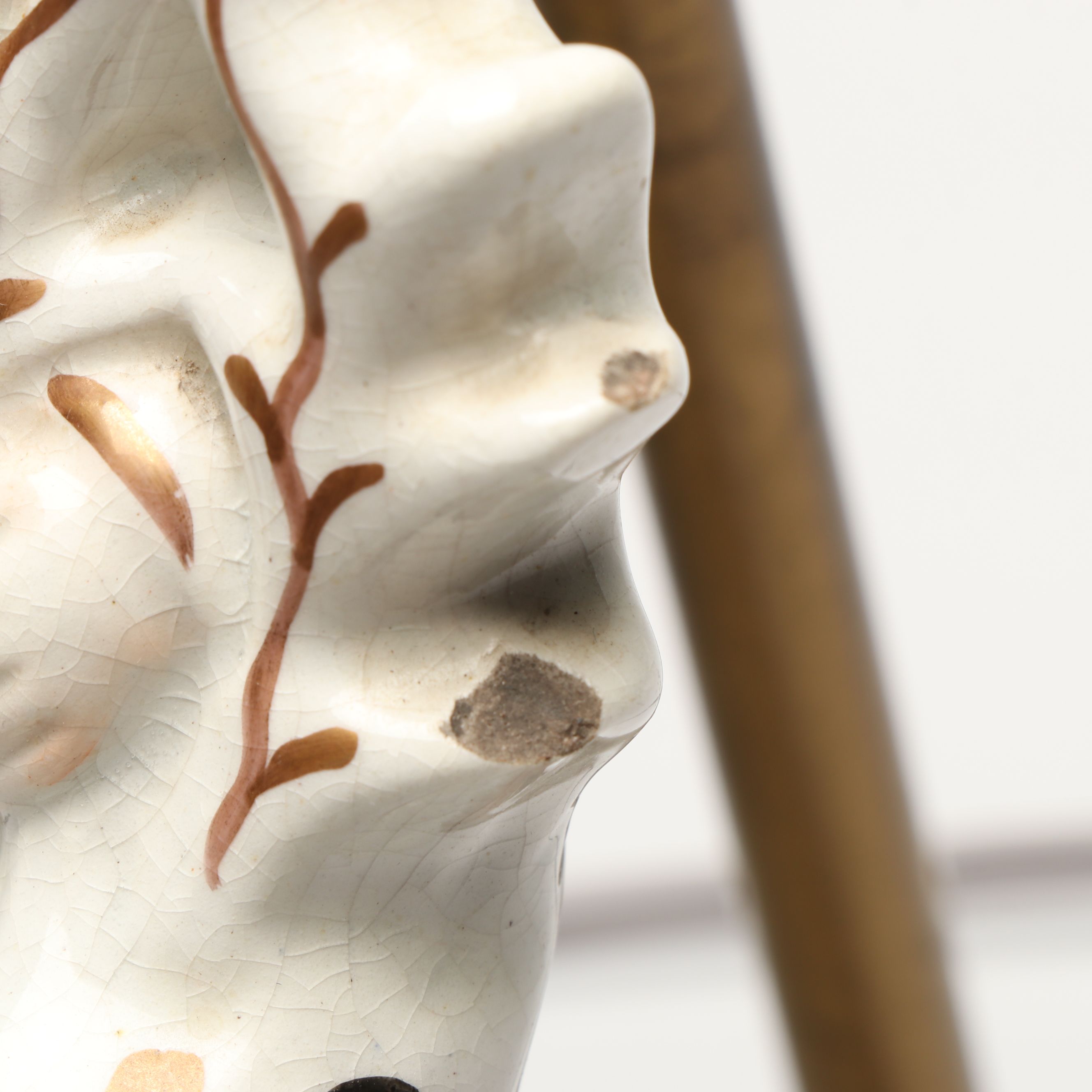 Staffordshire Porcelain Huntsman Converted Lamp, Mid-19th Century