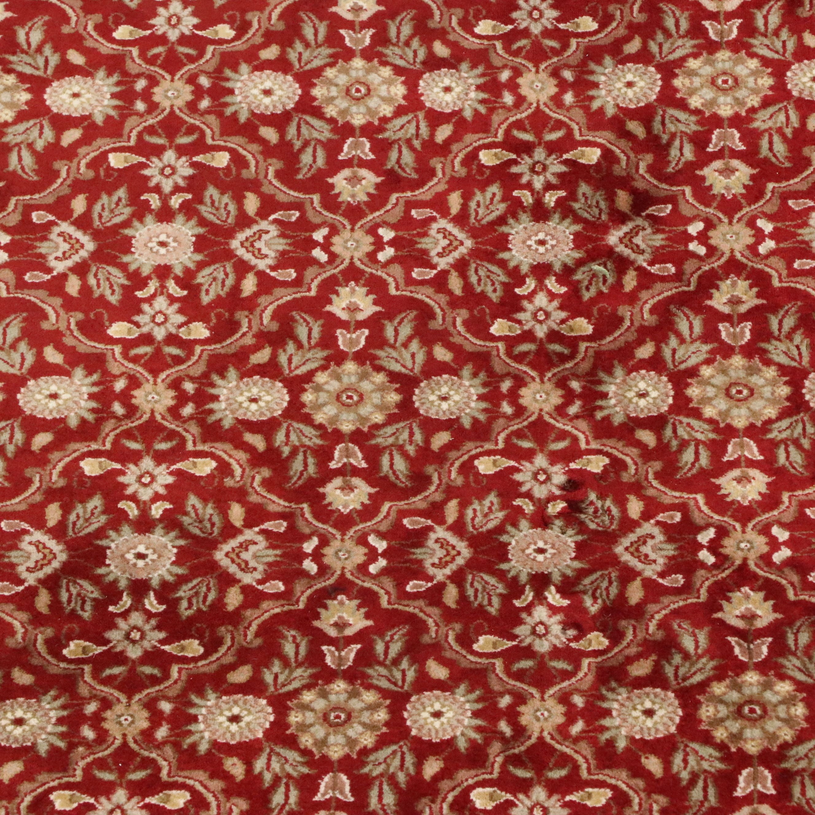 7'9 x 10'5 Hand-Knotted Indian Agra Area Rug