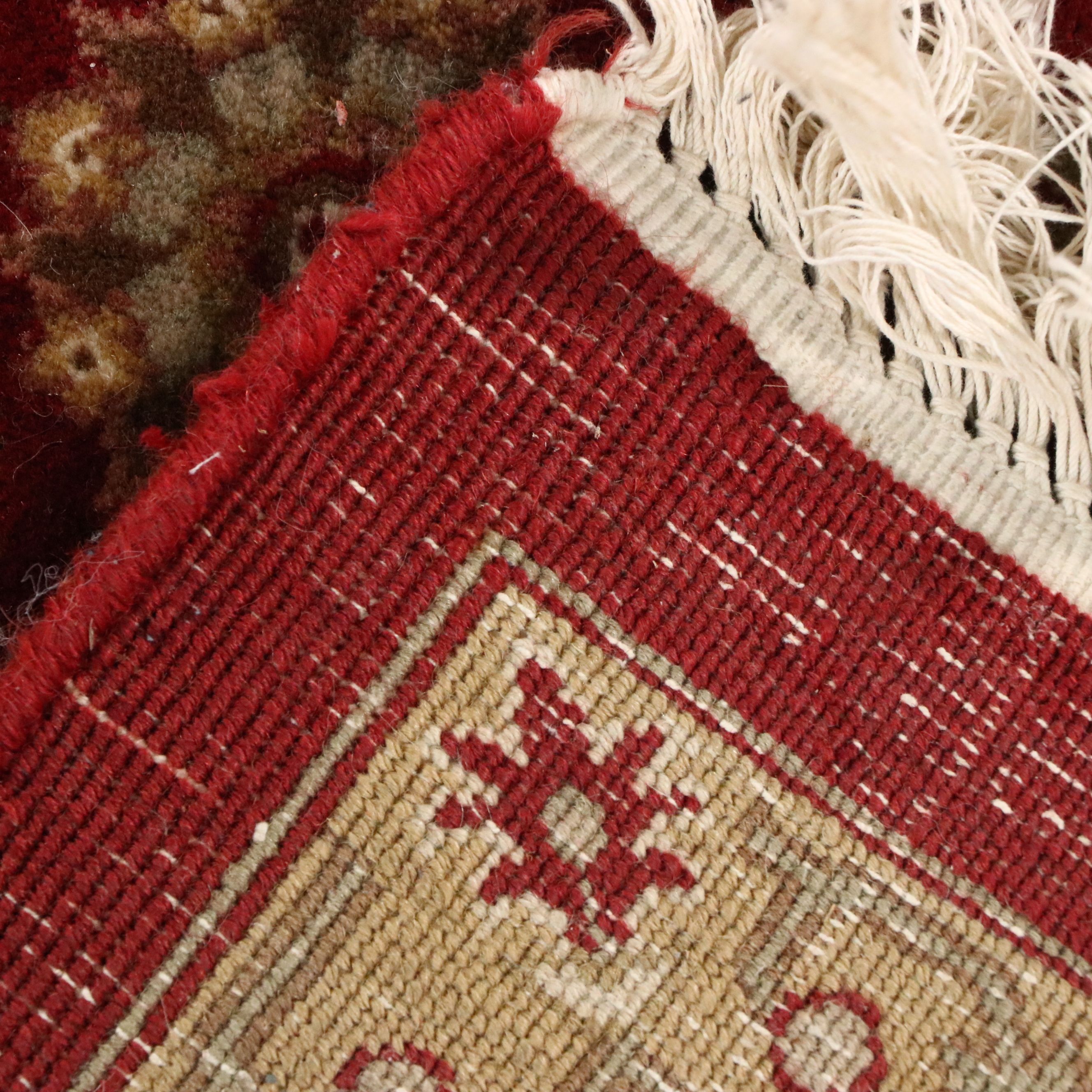 7'9 x 10'5 Hand-Knotted Indian Agra Area Rug