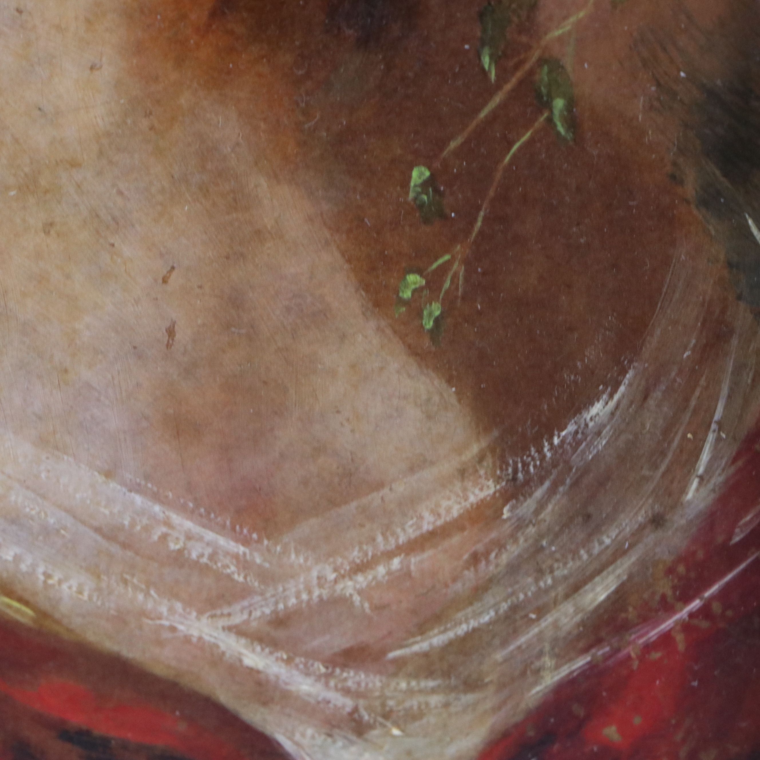 Attributed to Angelo Asti Oil Portrait of Woman with Large Hat, Late 19th C.