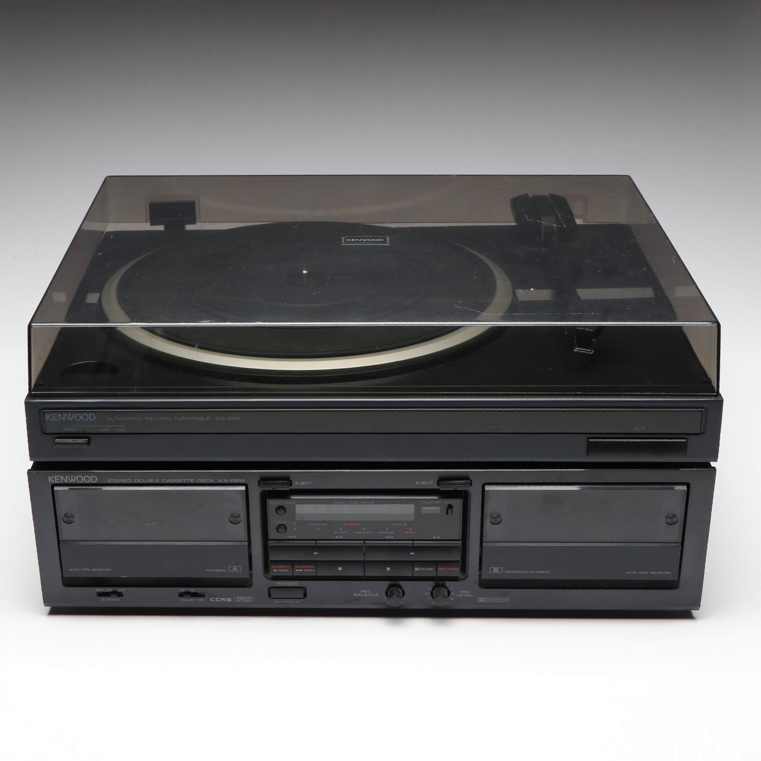 Kenwood KX-69W Cassette Deck and KD-29R Automatic Return Turntable