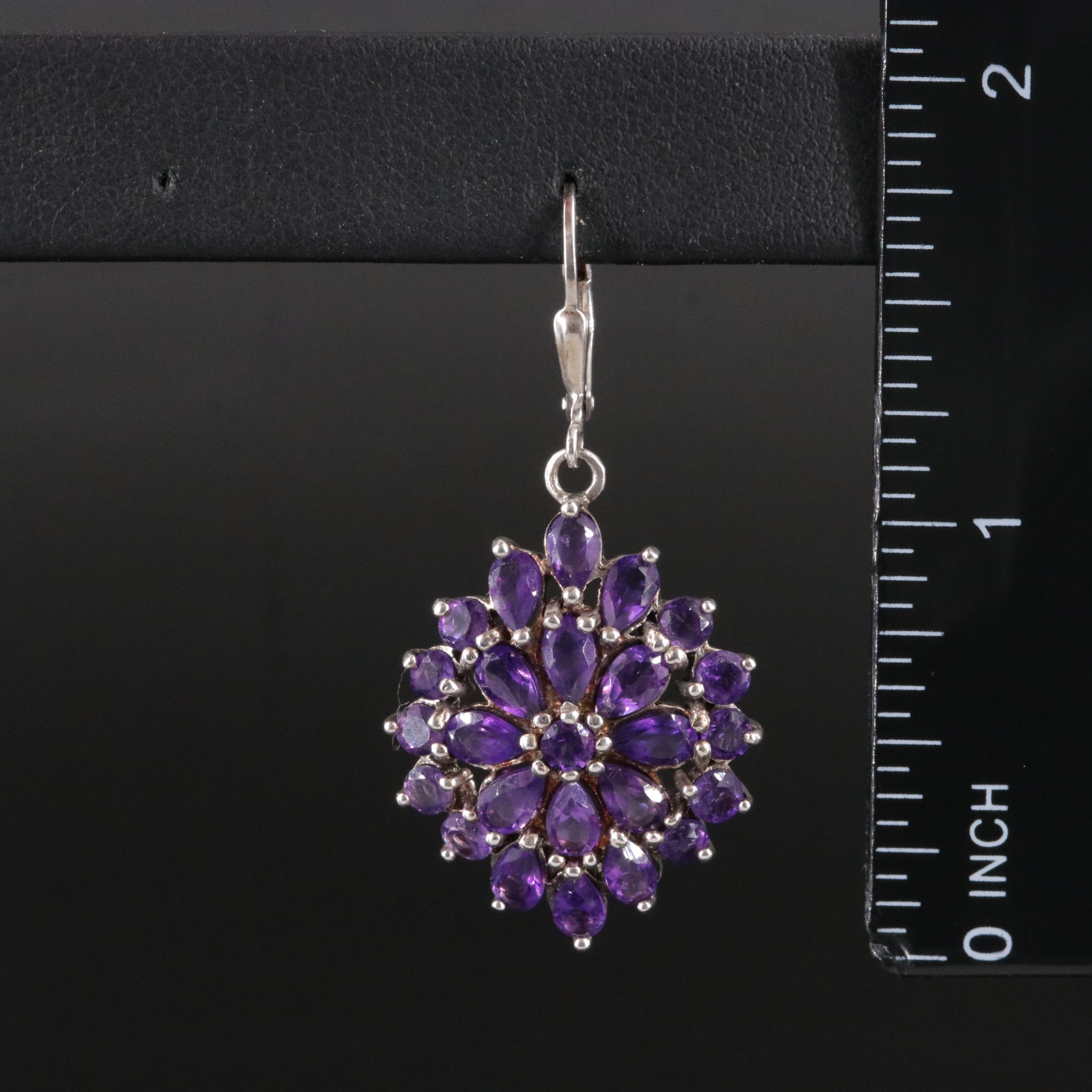Single Amethyst Sterling Earring