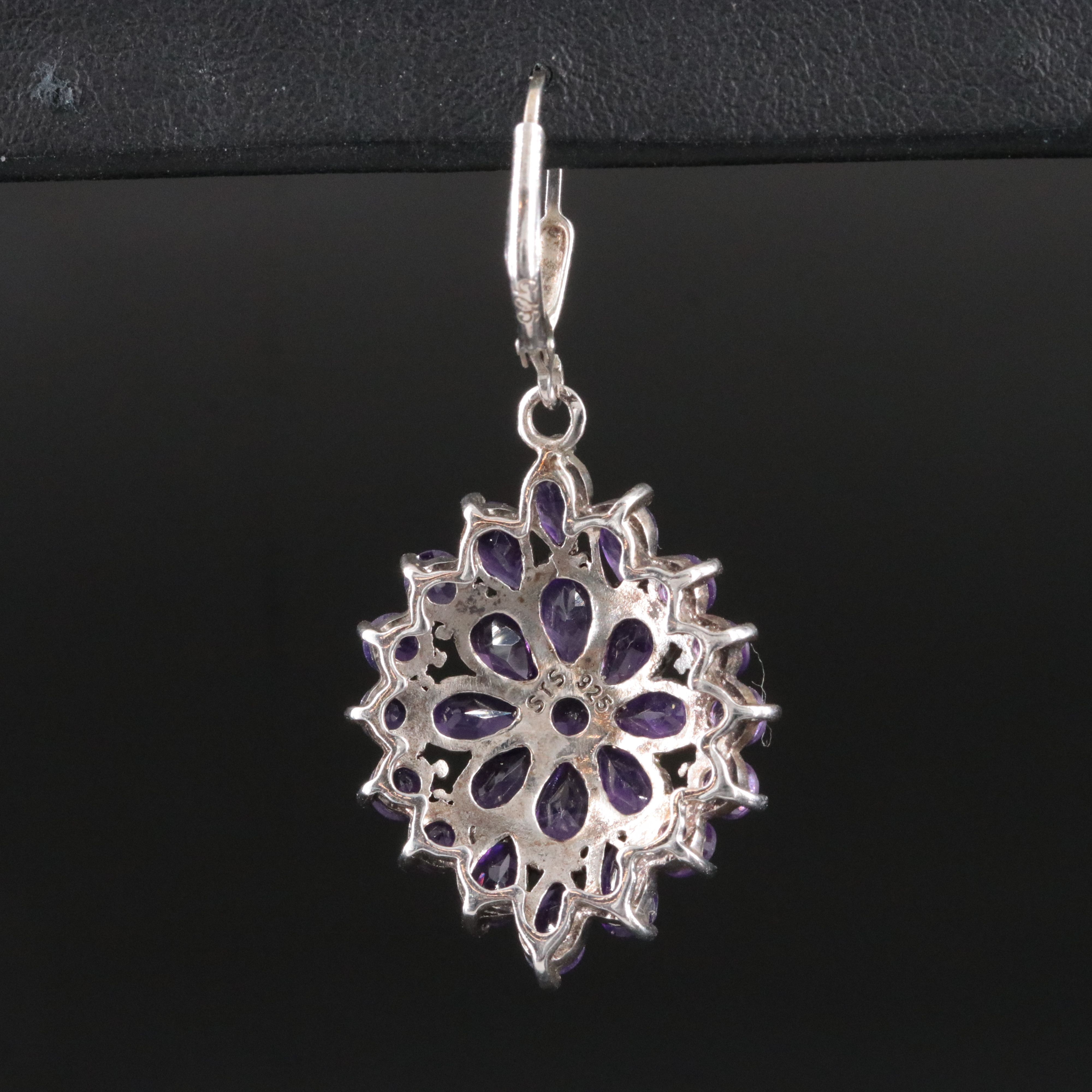 Single Amethyst Sterling Earring