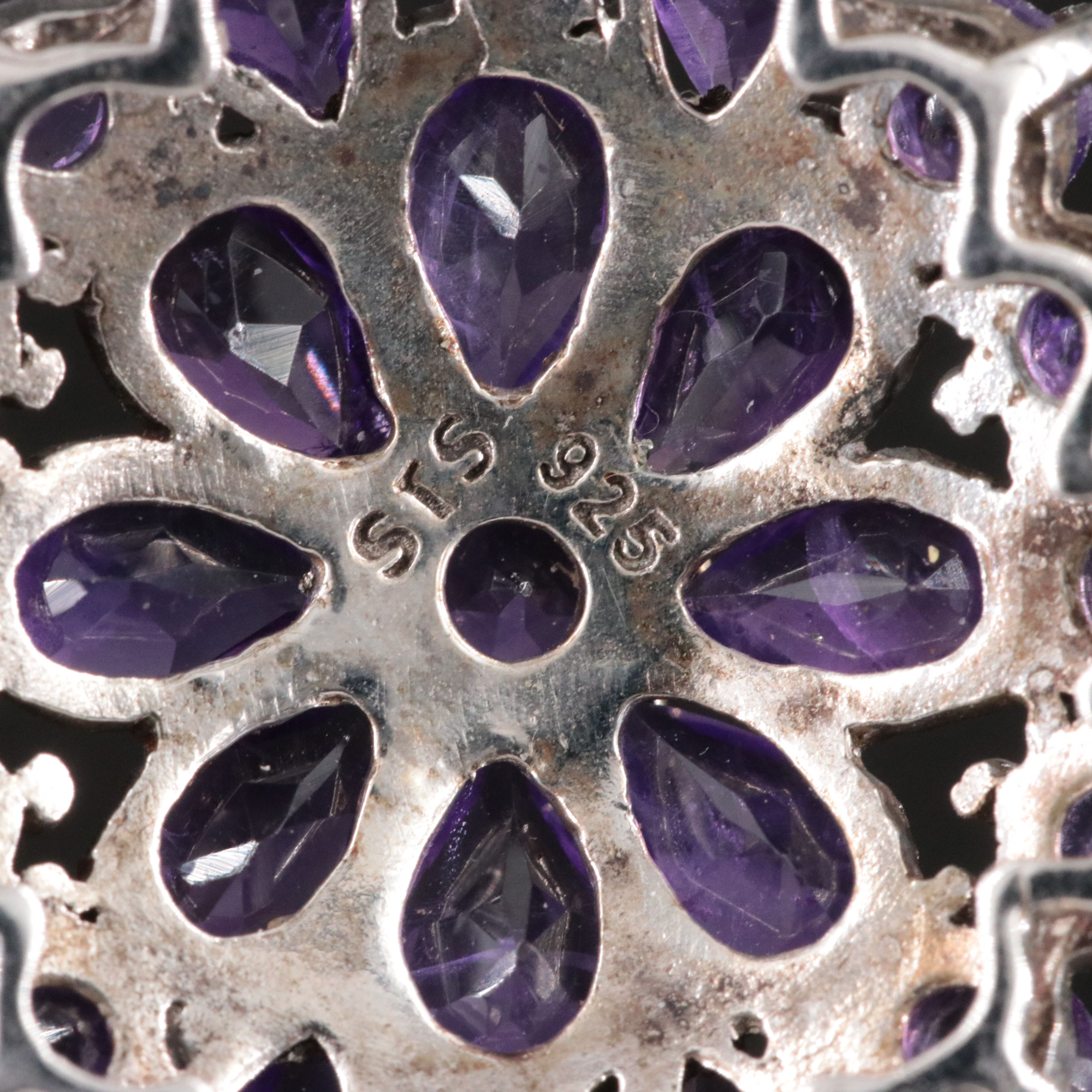 Single Amethyst Sterling Earring