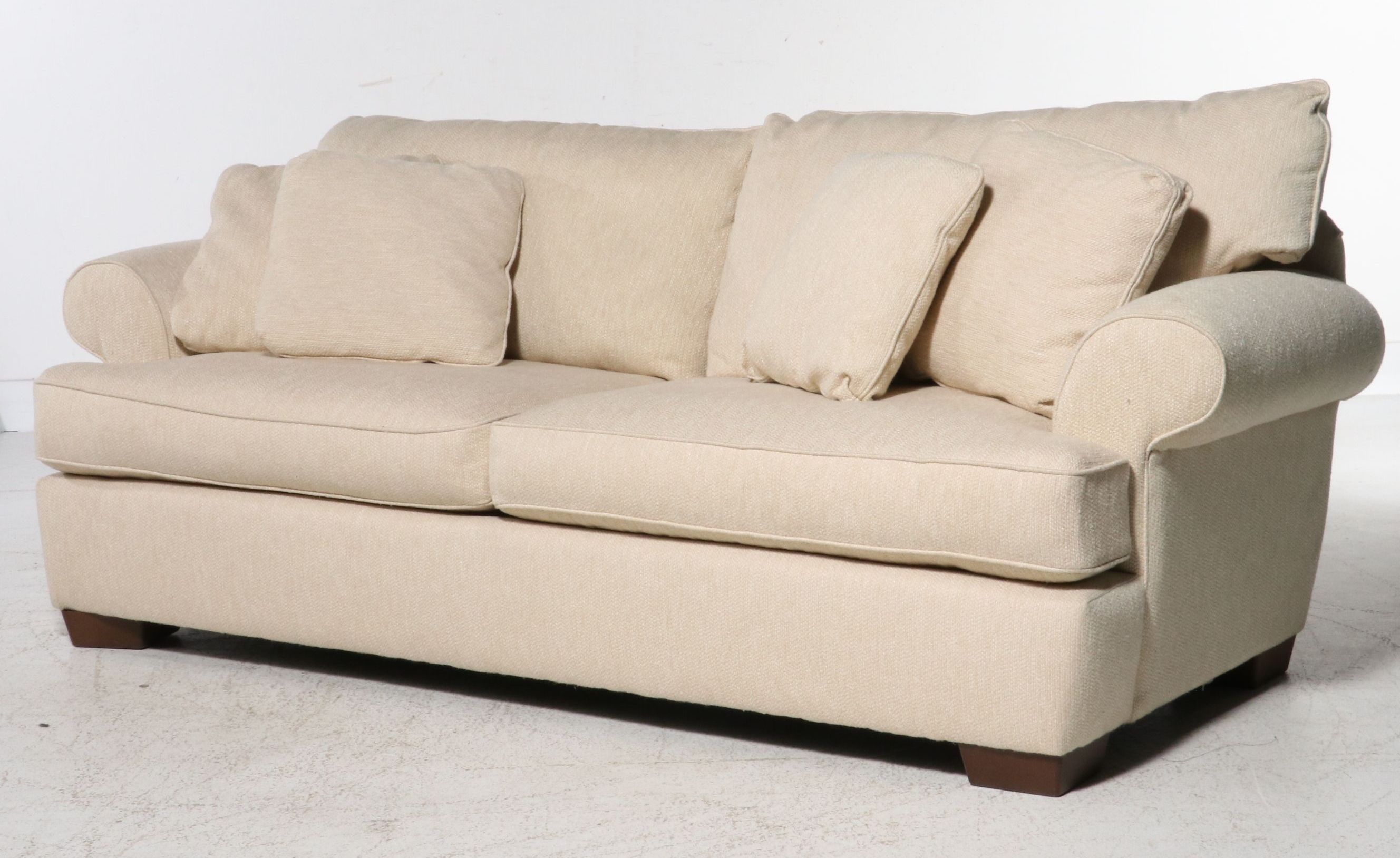 Bauhaus Contemporary Cream Upholstered Sofa