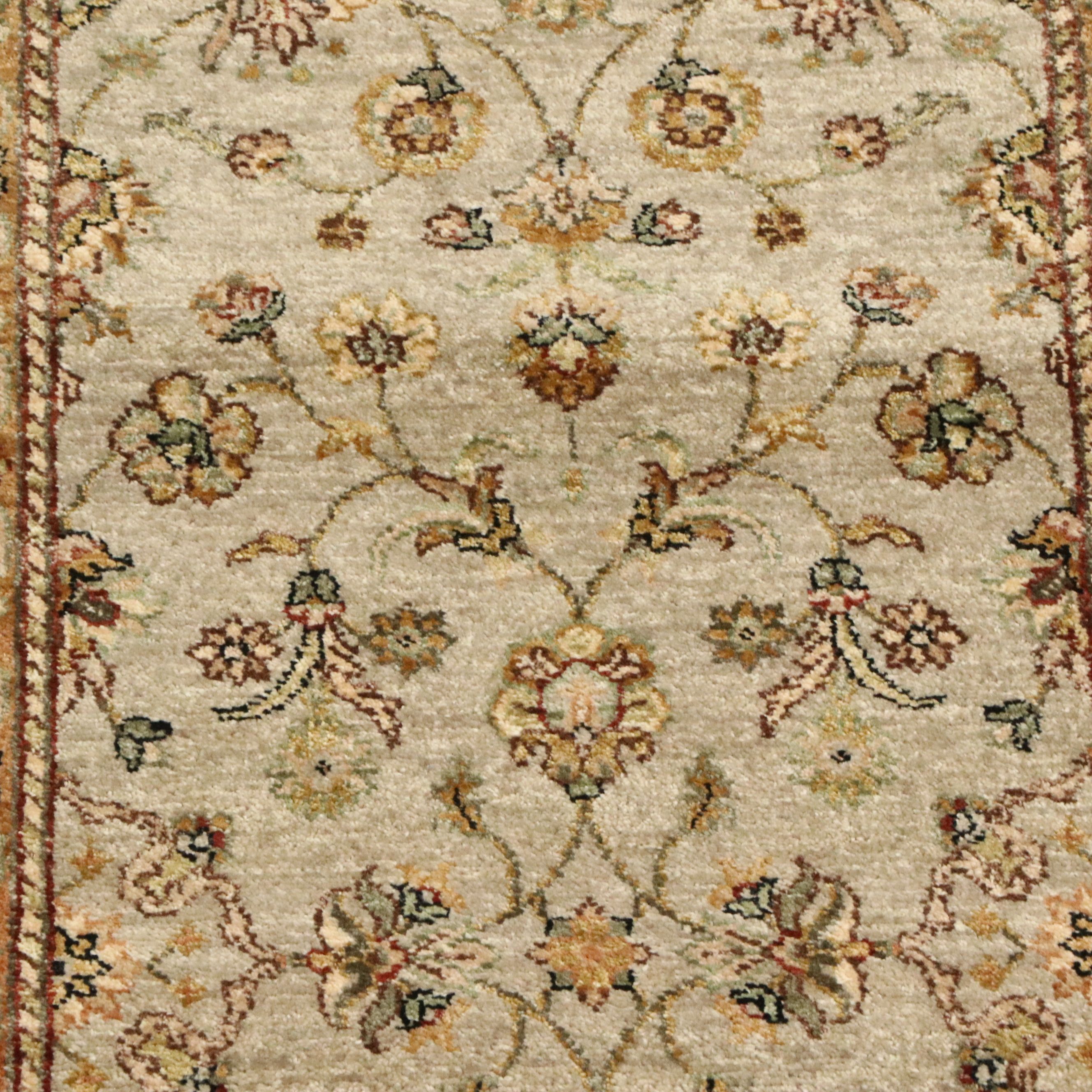 2'7 x 10'2 Hand-Knotted Indo-Persian Kashan Carpet Runner