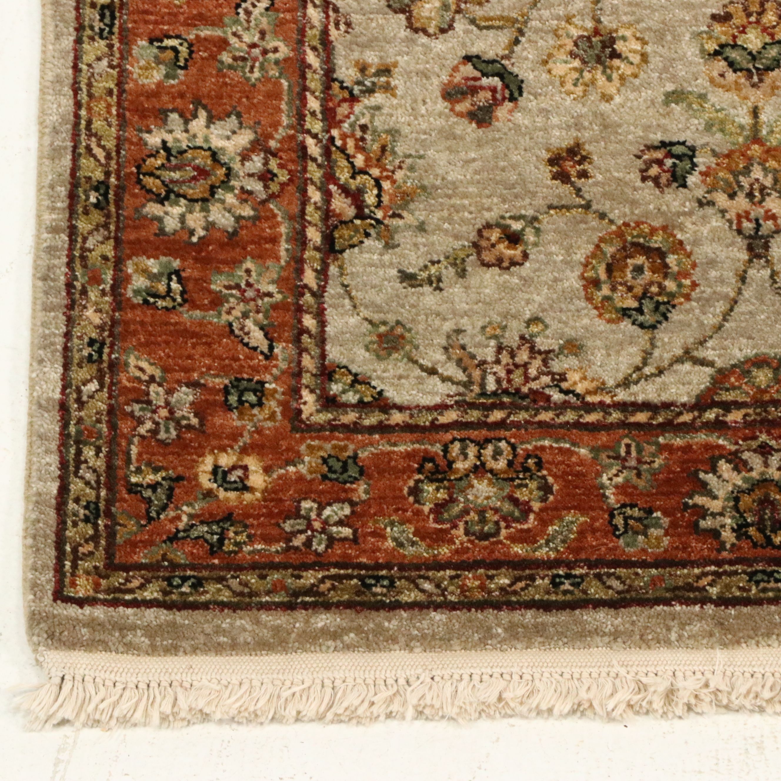 2'7 x 10'2 Hand-Knotted Indo-Persian Kashan Carpet Runner