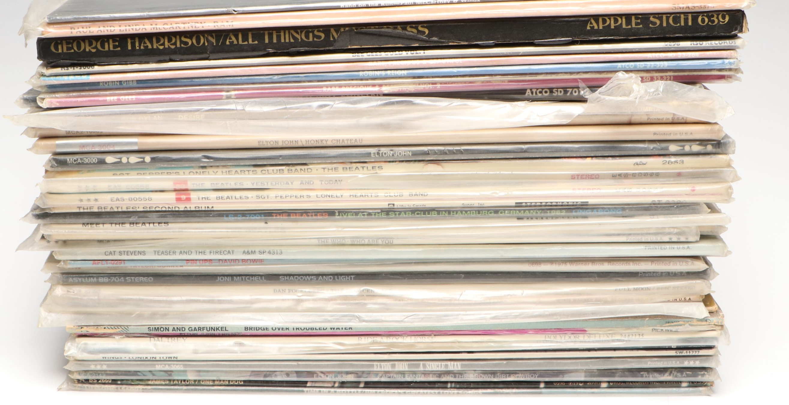 The Beatles, Elton John, Bee Gees and Other Vinyl Record Albums