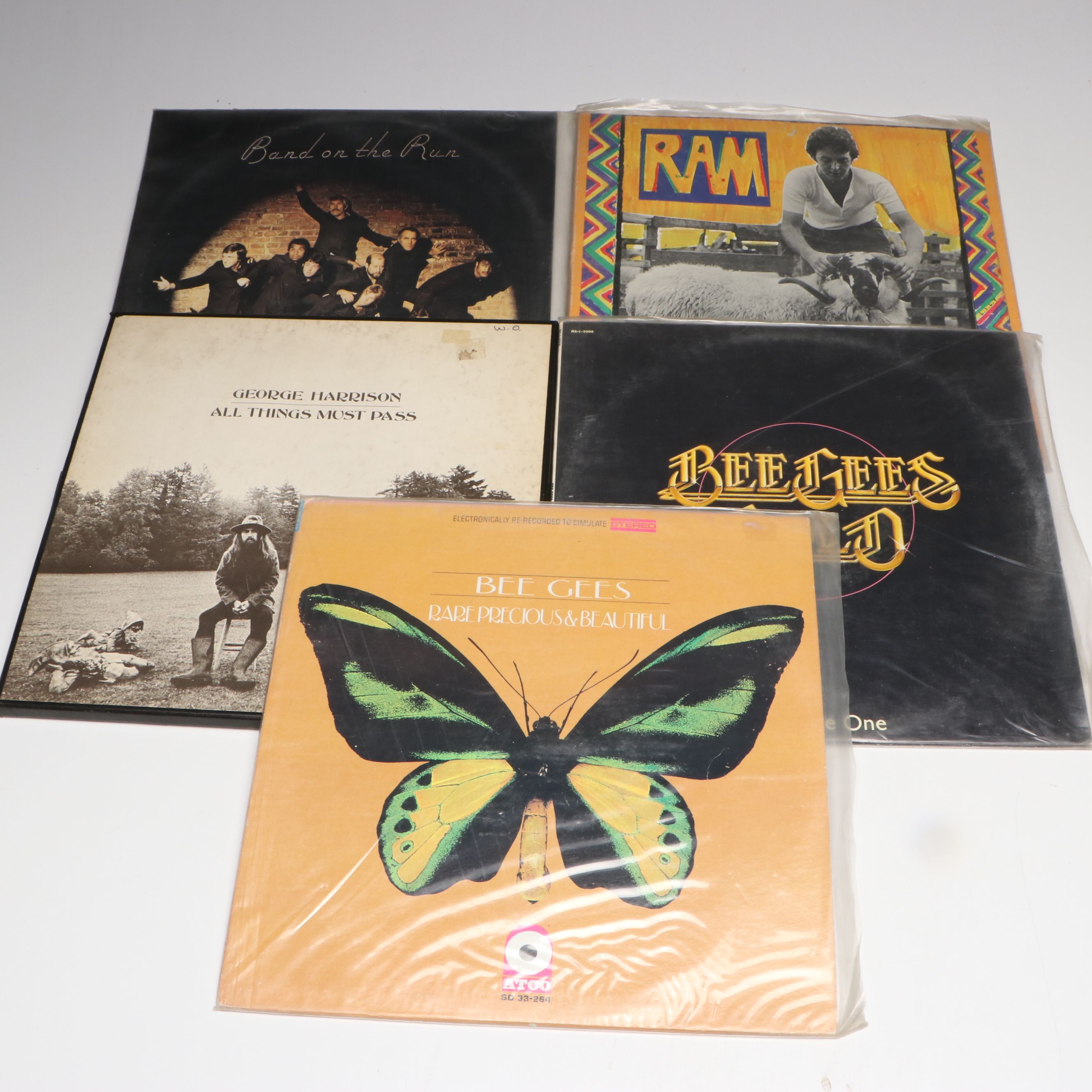 The Beatles, Elton John, Bee Gees and Other Vinyl Record Albums