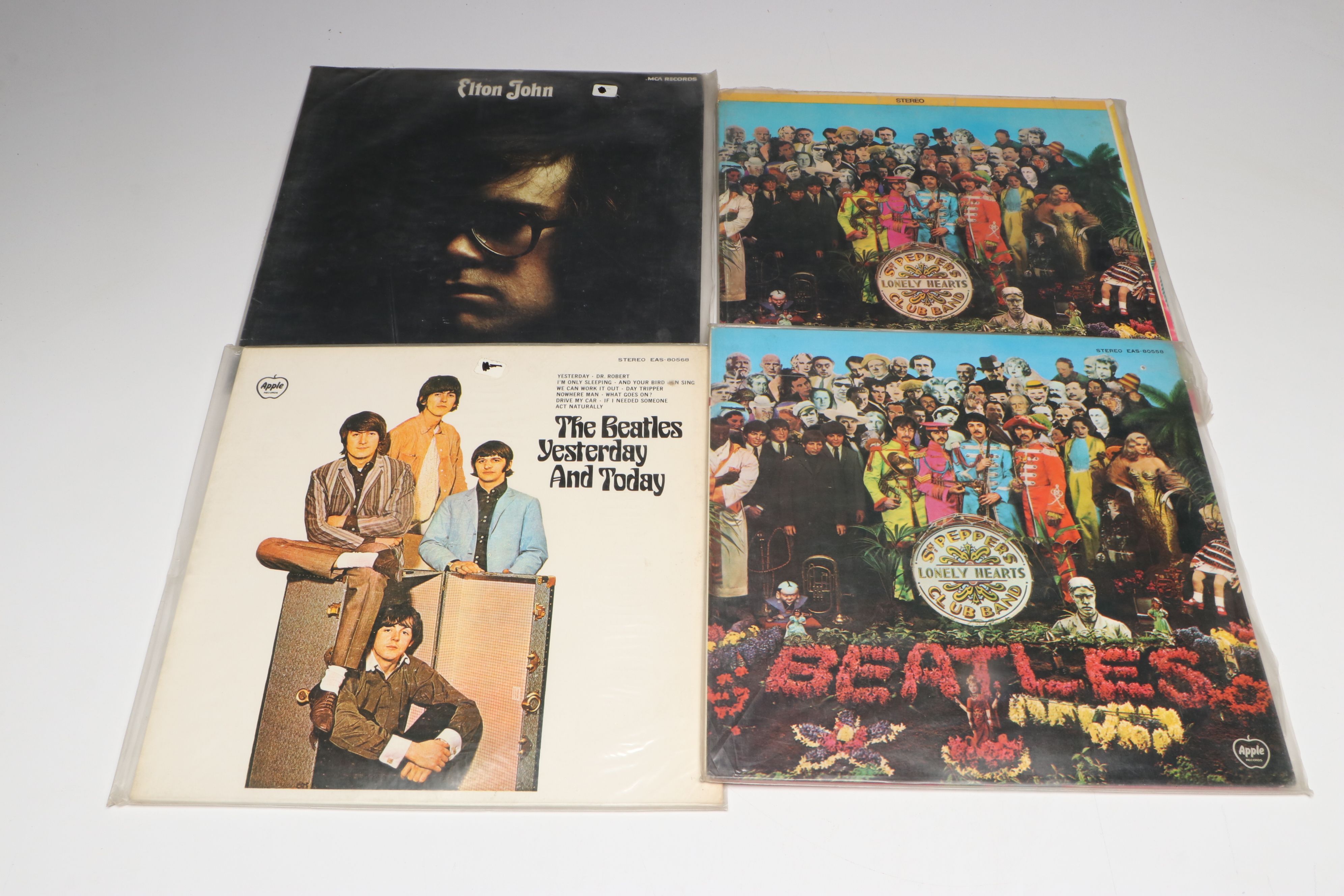 The Beatles, Elton John, Bee Gees and Other Vinyl Record Albums