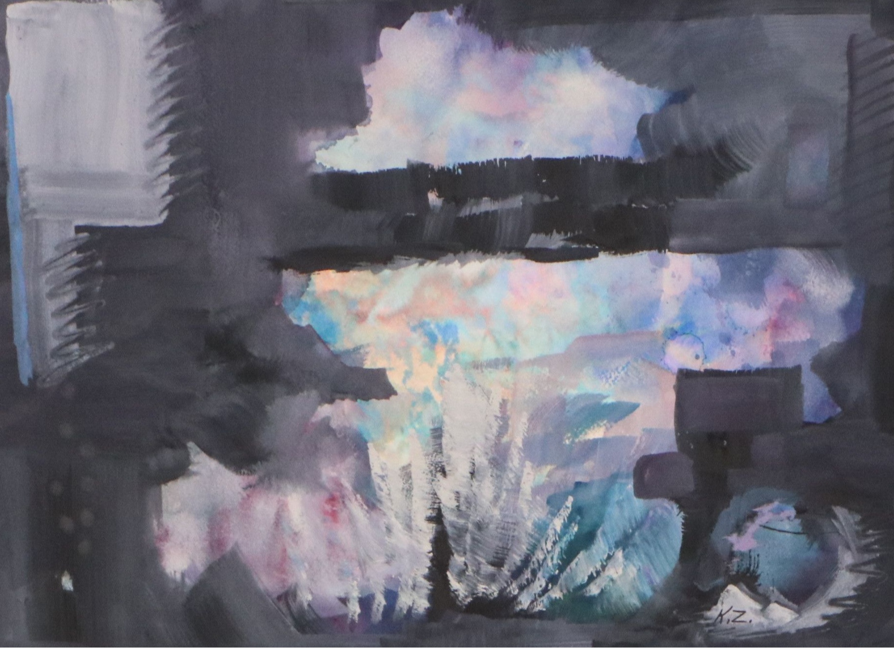 Jack Meanwell Watercolor Portrait of Man with Other Watercolor Paintings, 1975