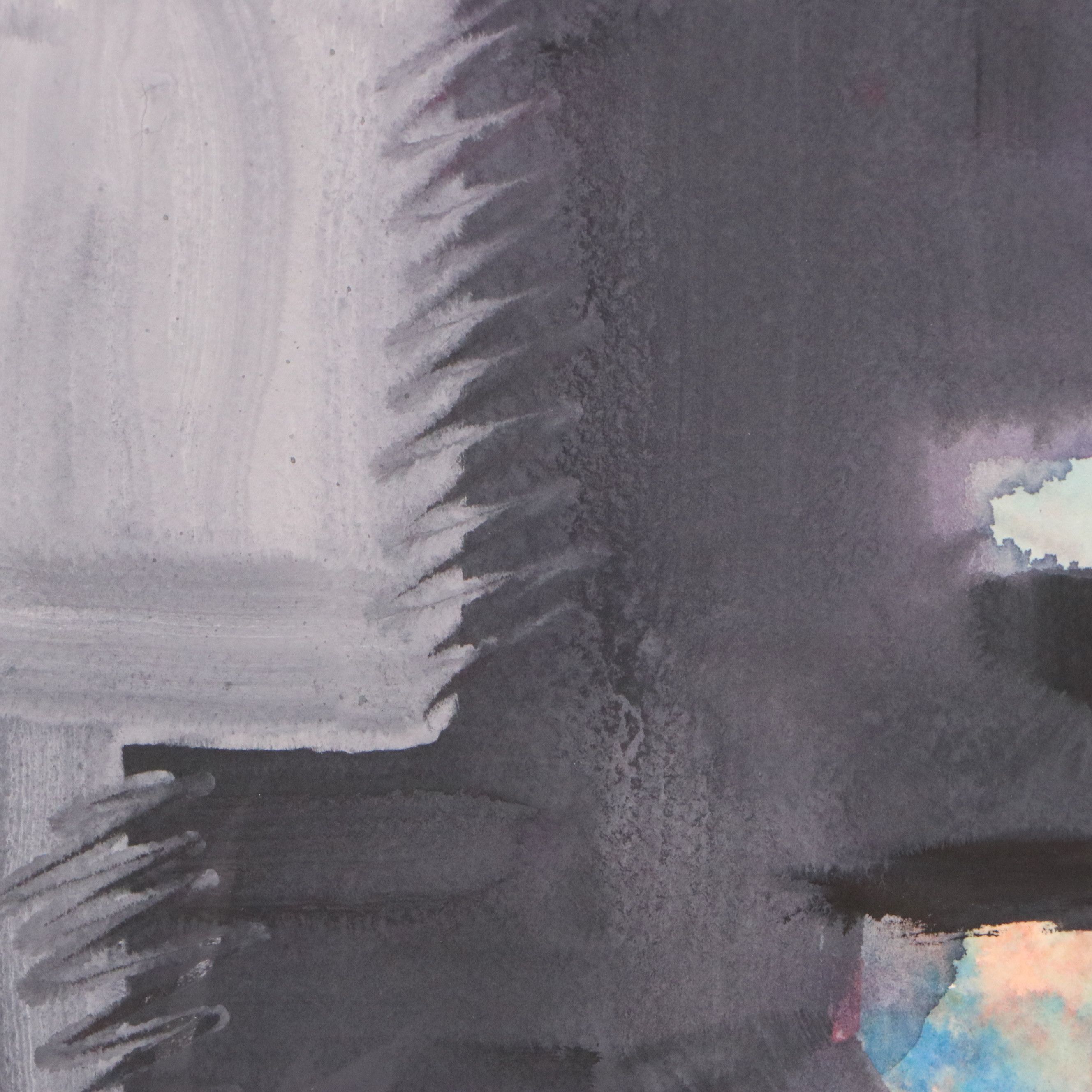 Jack Meanwell Watercolor Portrait of Man with Other Watercolor Paintings, 1975