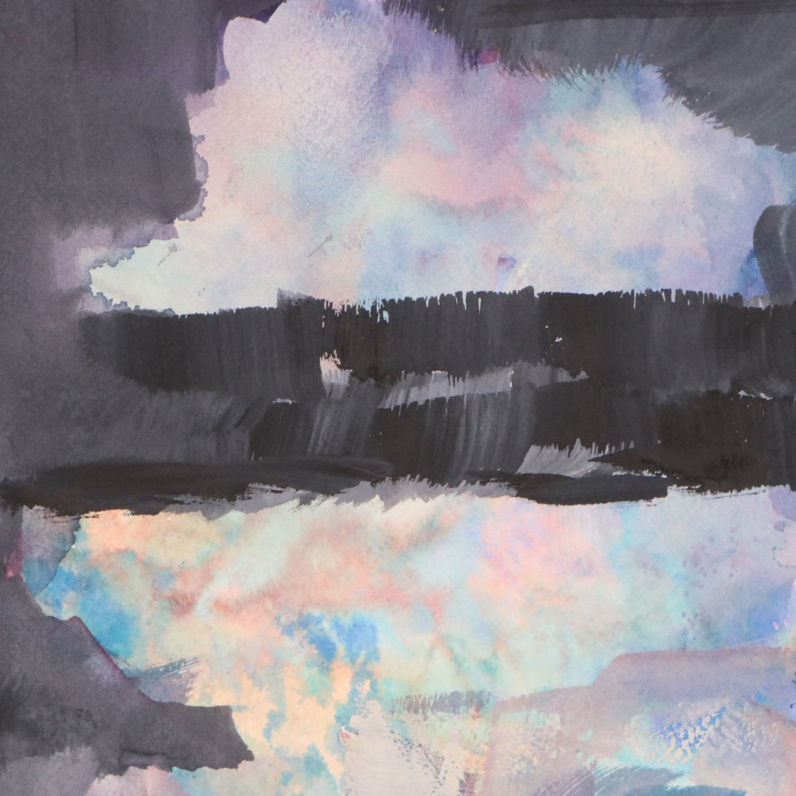 Jack Meanwell Watercolor Portrait of Man with Other Watercolor Paintings, 1975