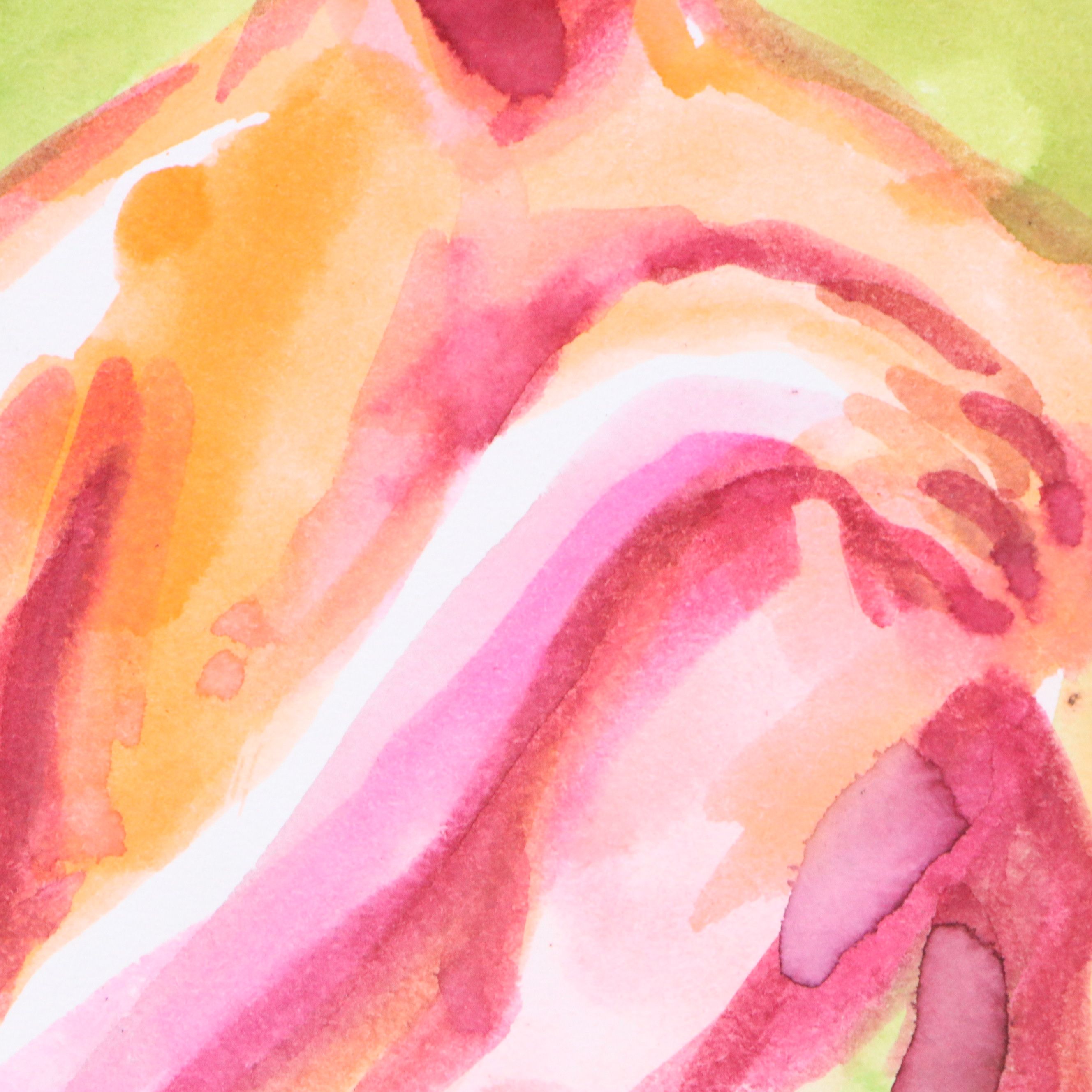 Jack Meanwell Watercolor Portrait of Man with Other Watercolor Paintings, 1975