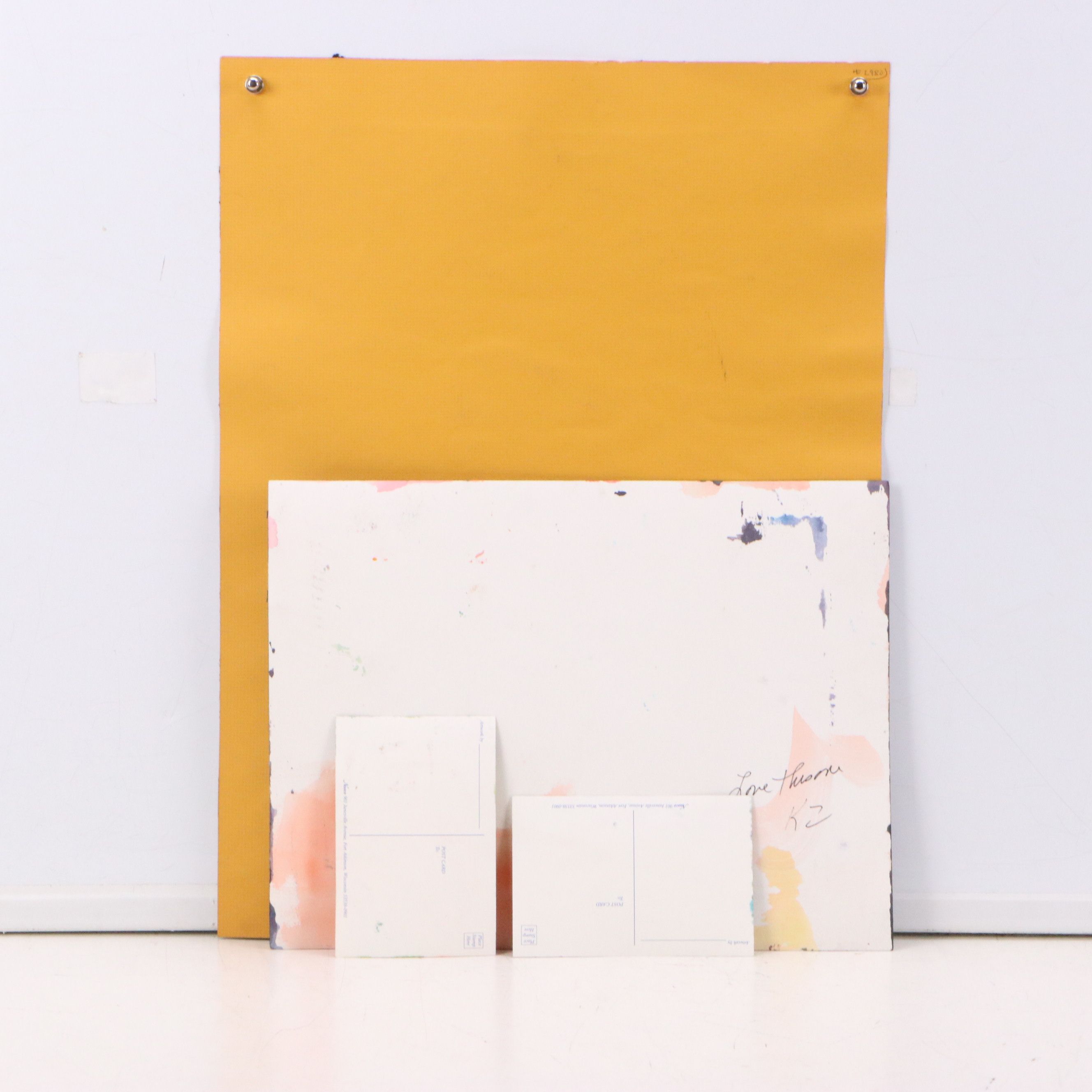 Jack Meanwell Watercolor Portrait of Man with Other Watercolor Paintings, 1975