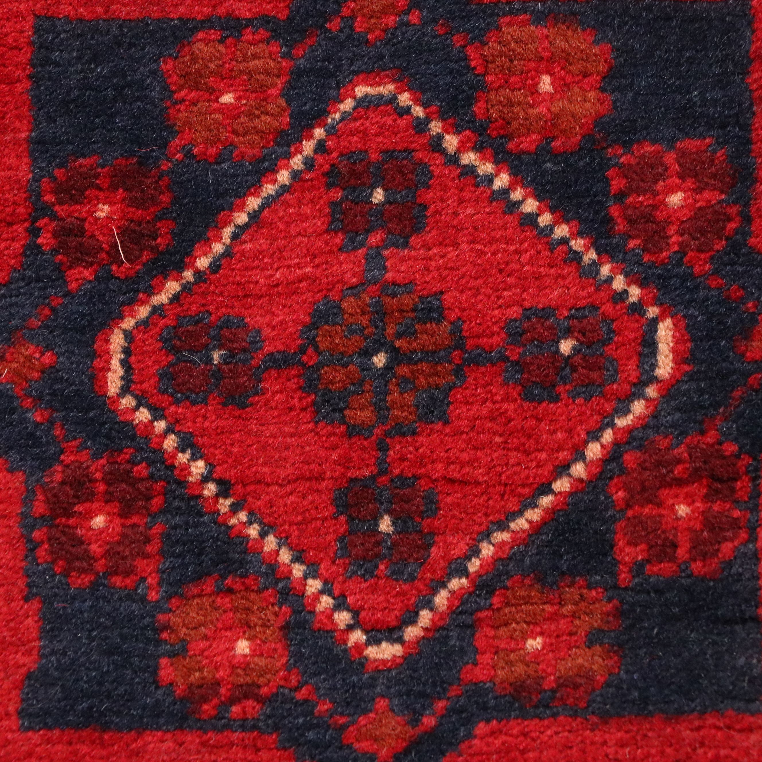 2'9 x 13' Hand-Knotted Afghan Kunduz Carpet Runner