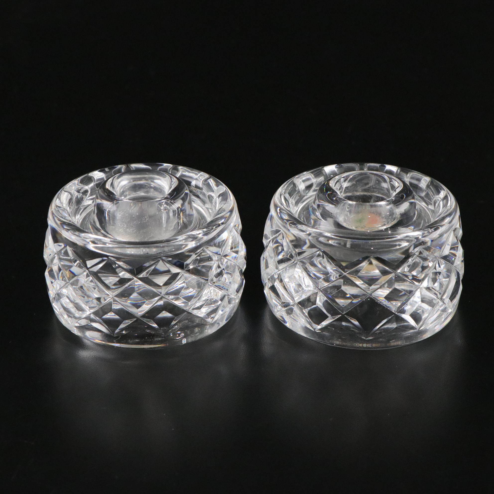 Waterford Cut Crystal "Oveture" Trinket Box with Candle Holders, Decanter & More