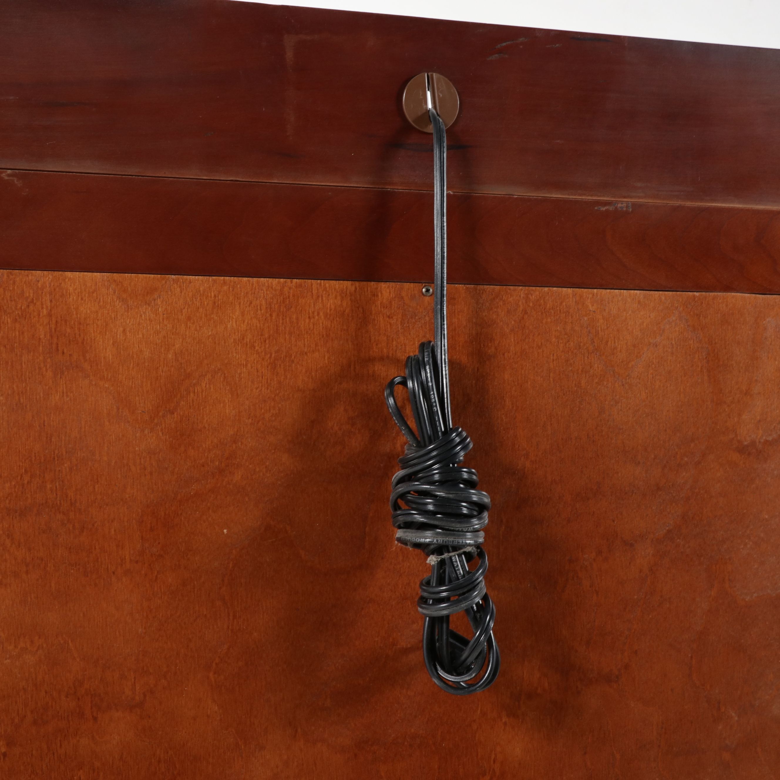 Neoclassical Style Cherry Finish Breakfront Curio Cabinet, Late 20th Century