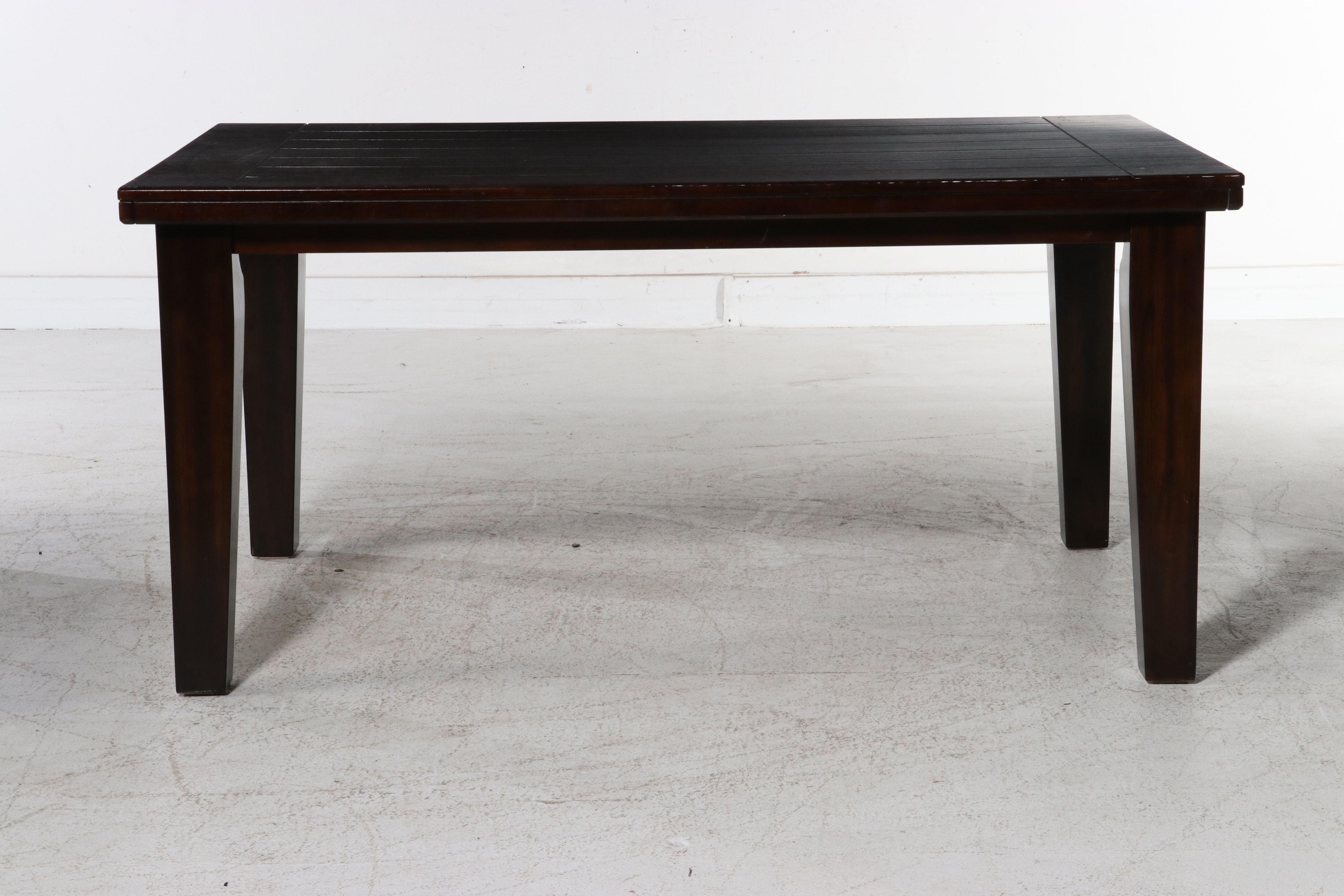 Six Piece Ashley Furniture "Kimonte" Dark Brown Dining Set, 21st Century