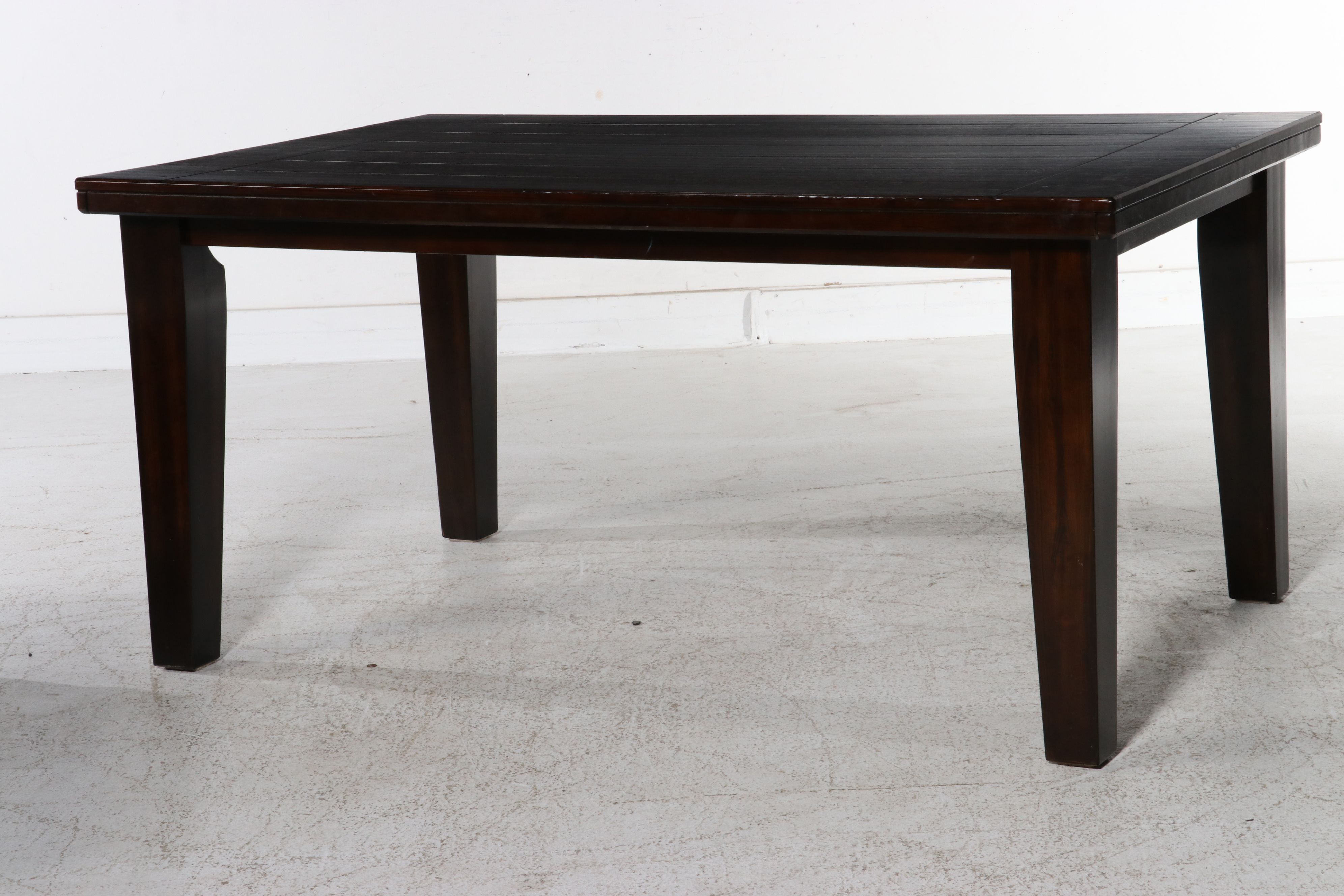 Six Piece Ashley Furniture "Kimonte" Dark Brown Dining Set, 21st Century