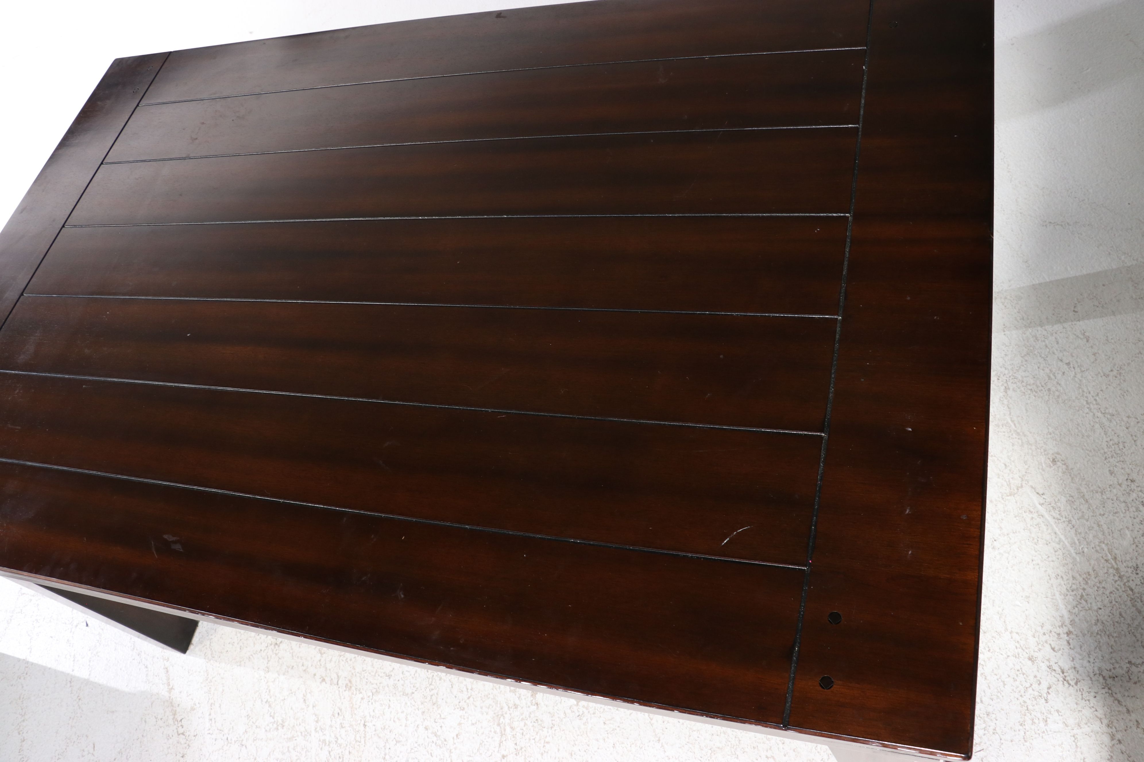 Six Piece Ashley Furniture "Kimonte" Dark Brown Dining Set, 21st Century