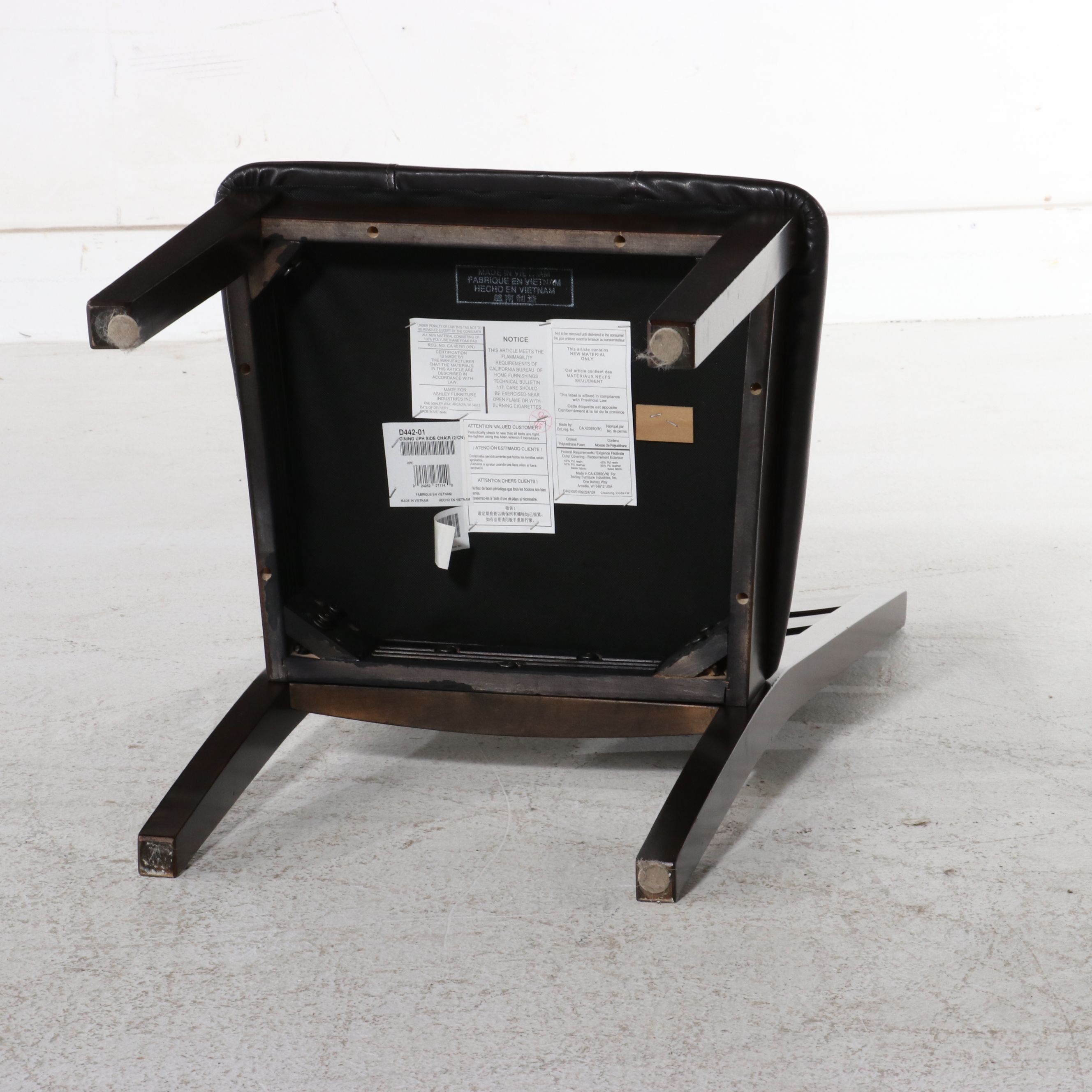 Six Piece Ashley Furniture "Kimonte" Dark Brown Dining Set, 21st Century