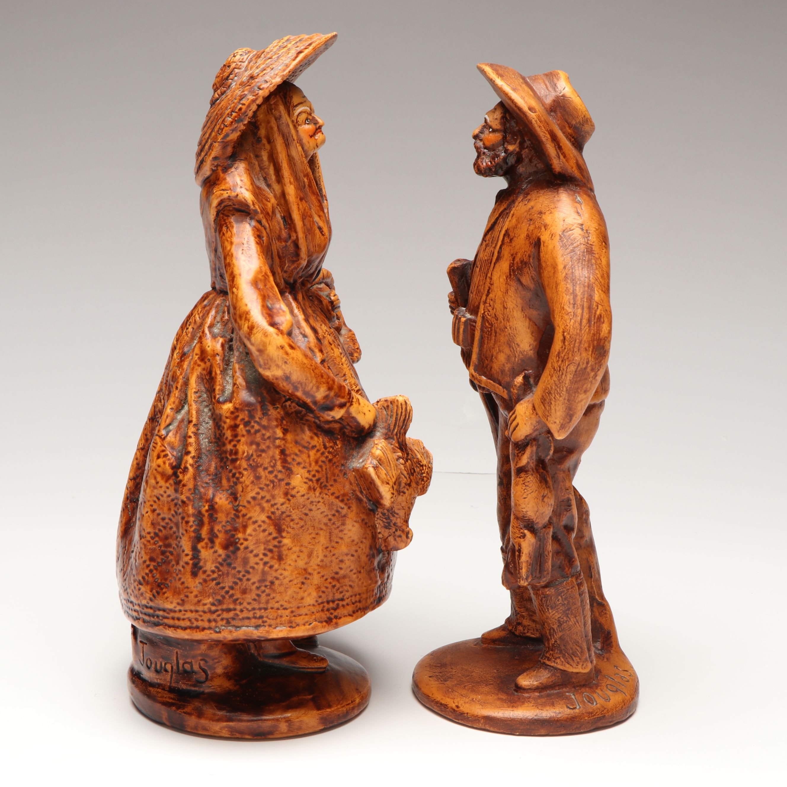 After Simone Jouglas French Santons De Provence Ceramic Figurines