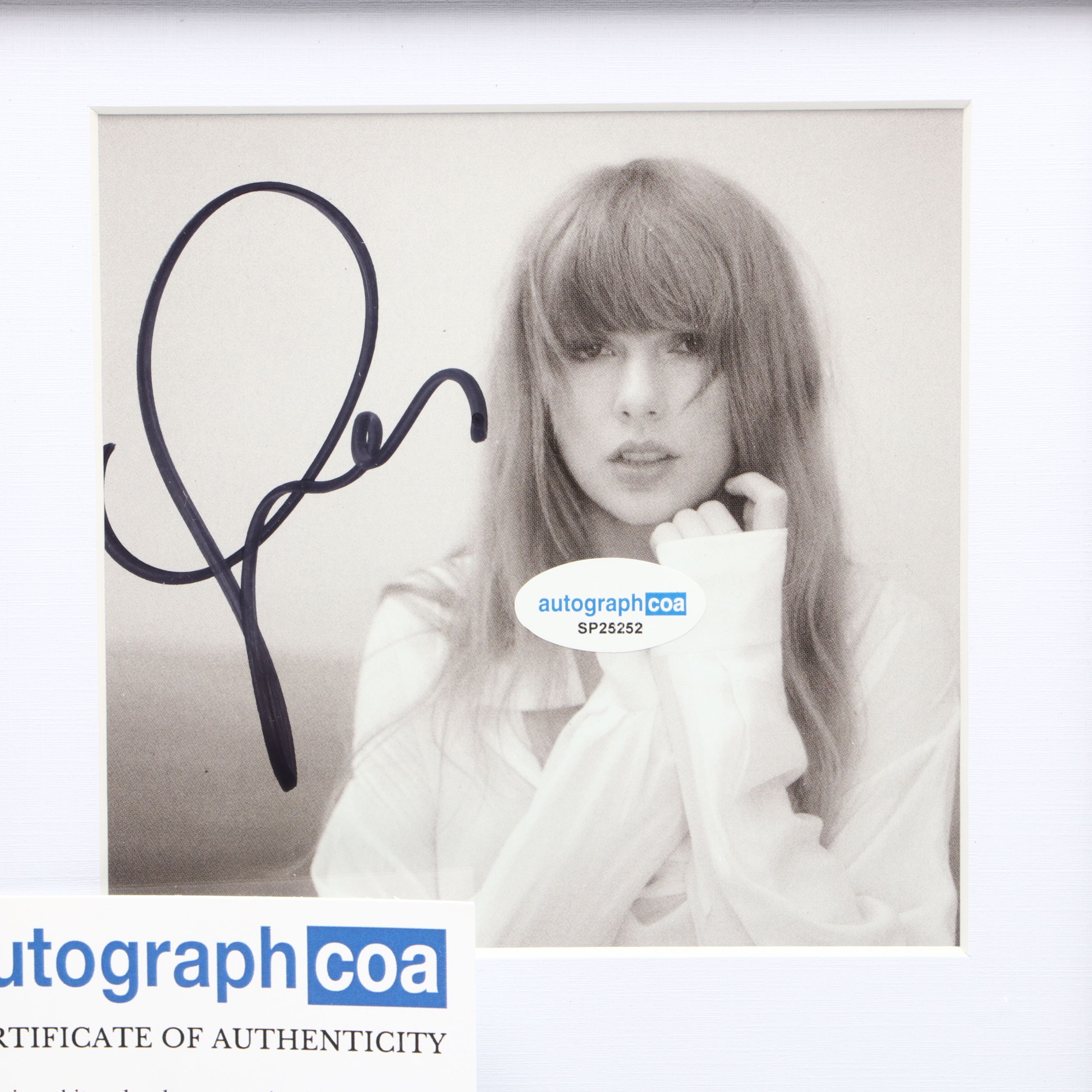 Taylor Swift Signed "The Manuscript" CD Card in Frame