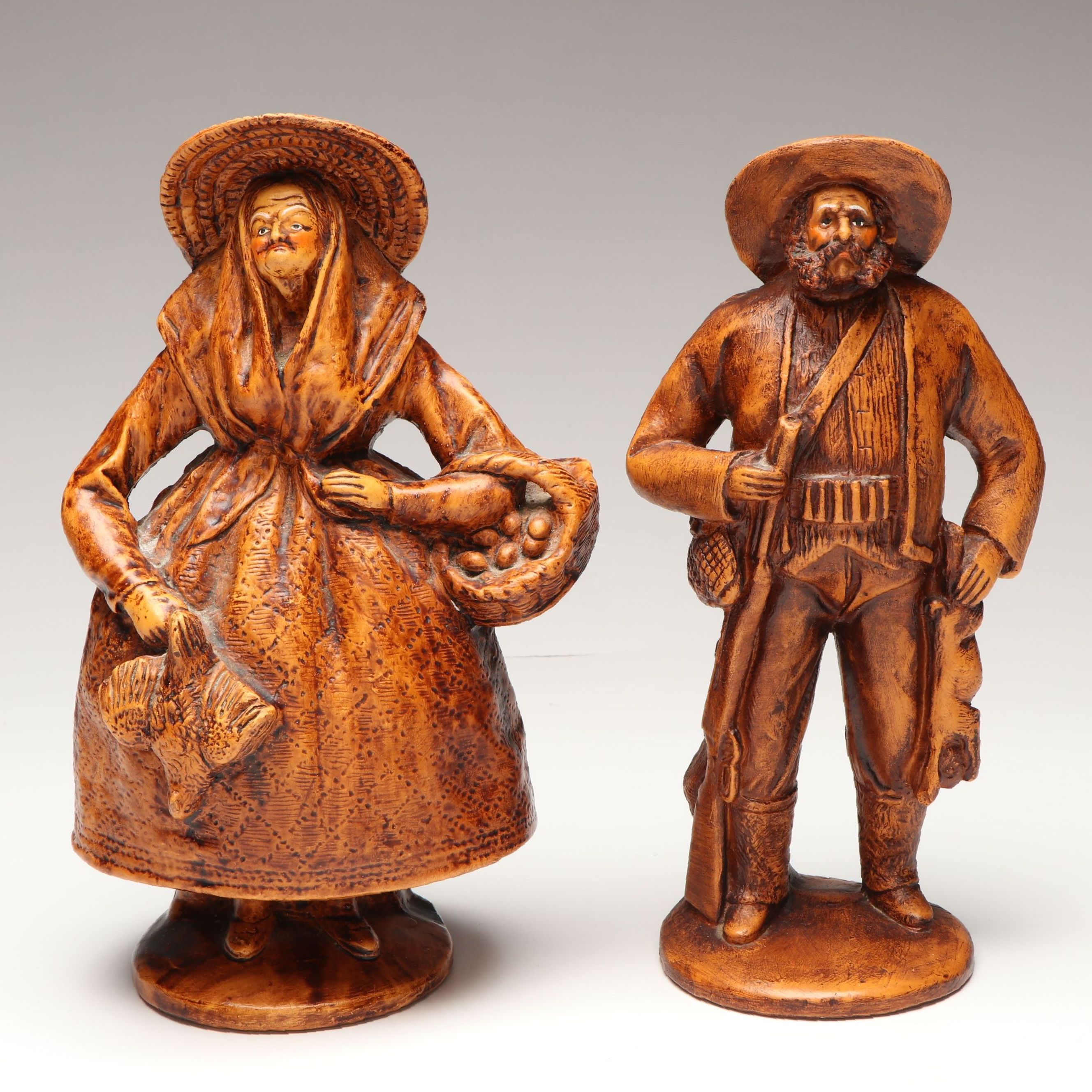 After Simone Jouglas French Santons De Provence Ceramic Figurines