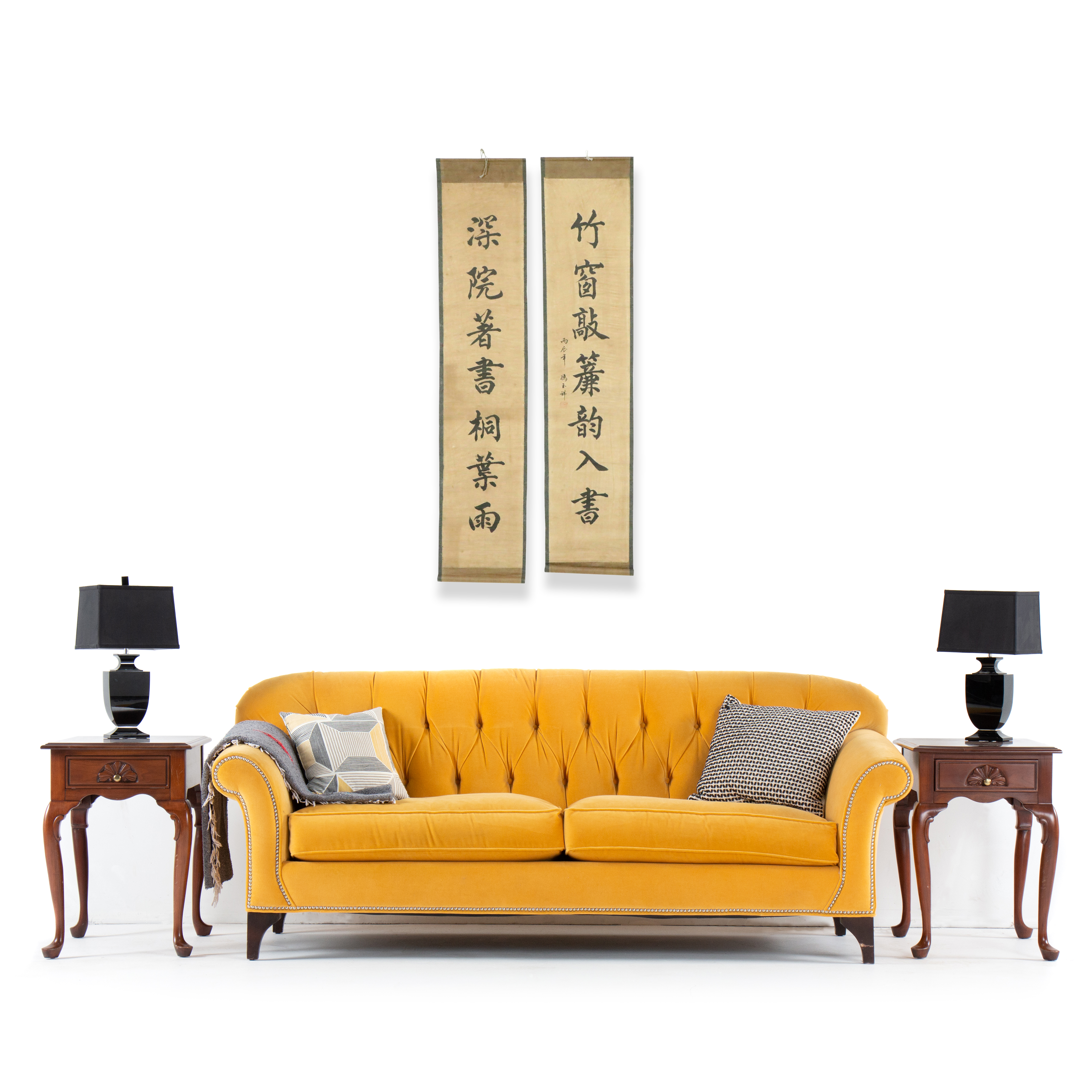 Two Chinese Calligraphy Scrolls, Late 19th/Early 20th Century