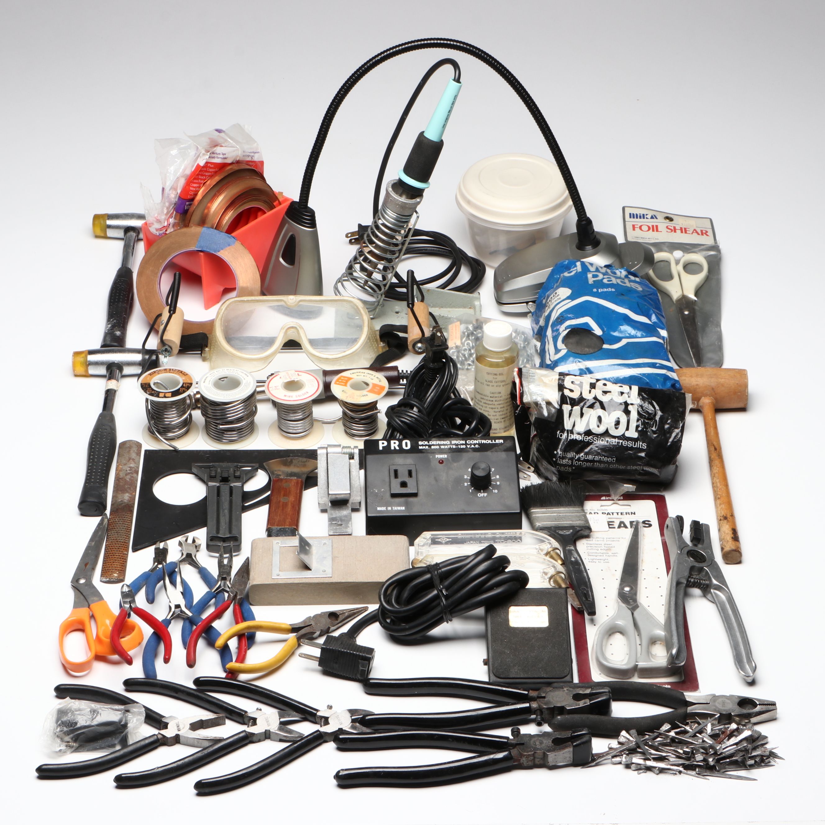 Soldering Irons, Copper Foil, Running Pliers and More Stained Glass Tools