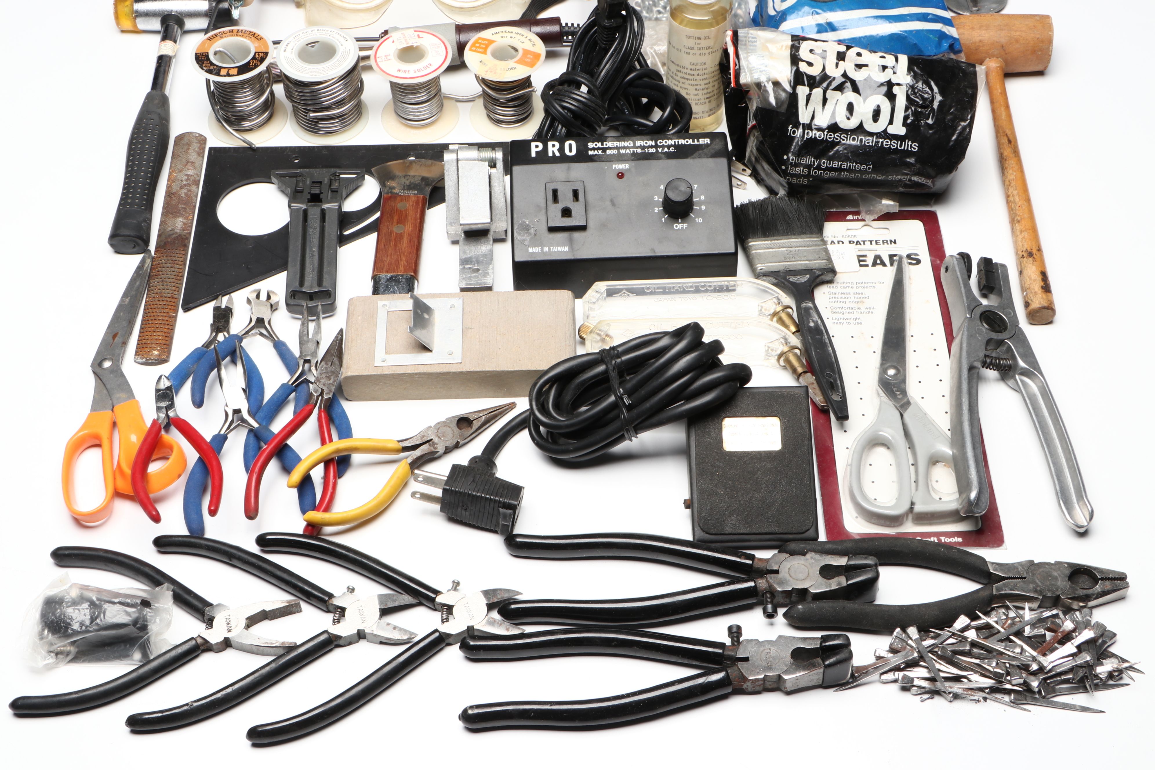 Soldering Irons, Copper Foil, Running Pliers and More Stained Glass Tools