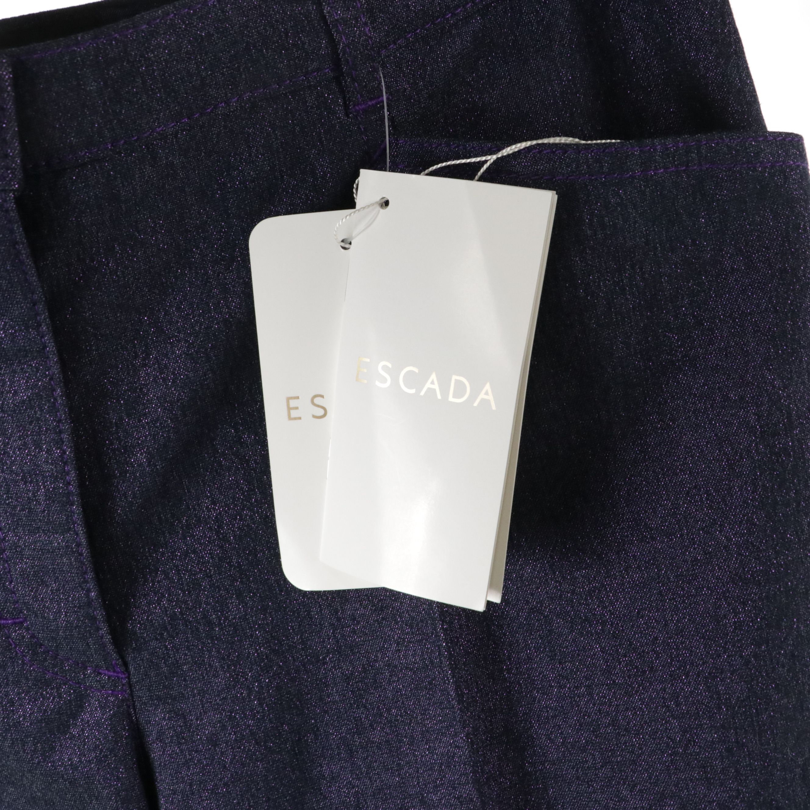 Escada Purple Metallic Trouser, Wool Turtleneck and Henri Bendel Cashmere Top