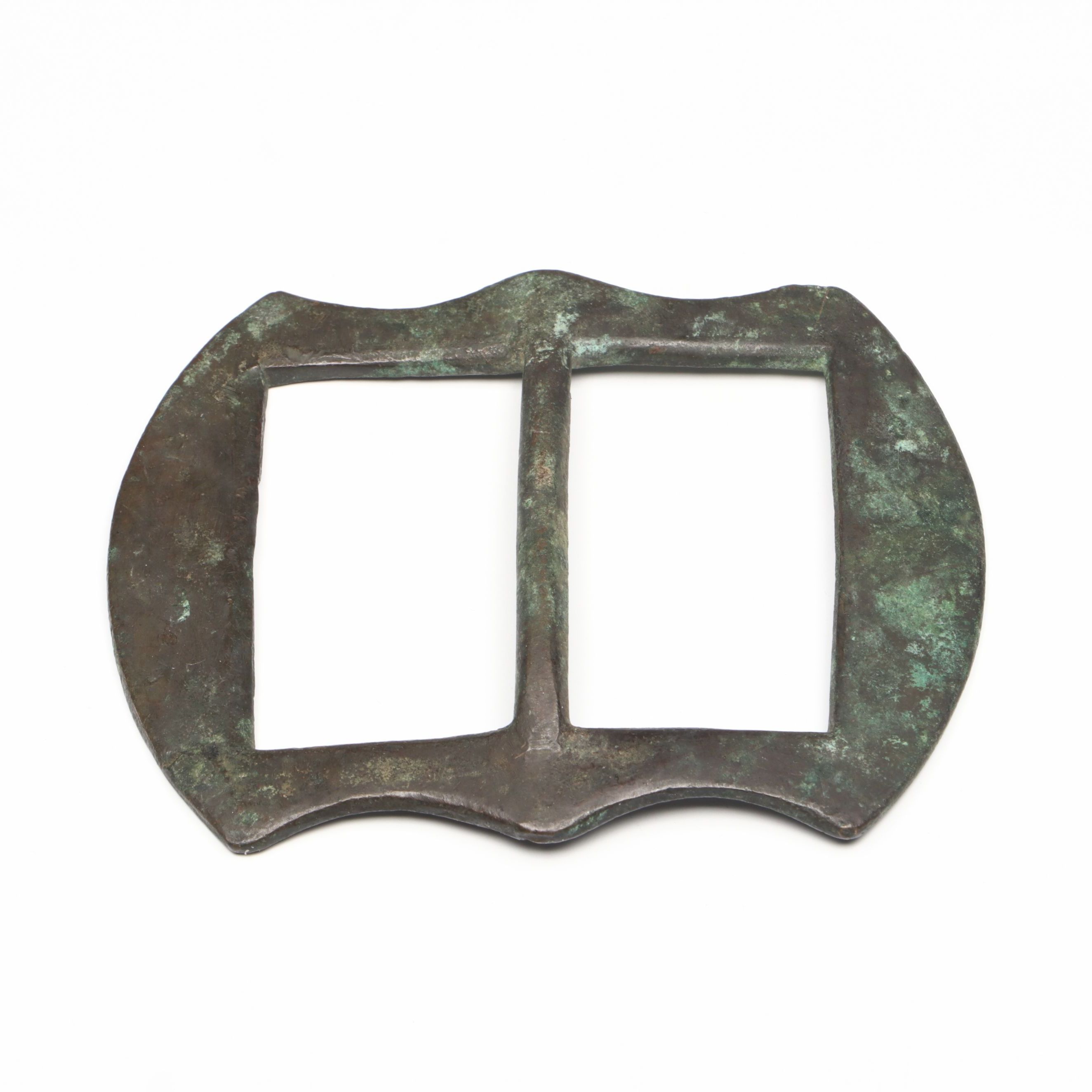 Antique Oxidized Metal Bat Wing Belt Buckle