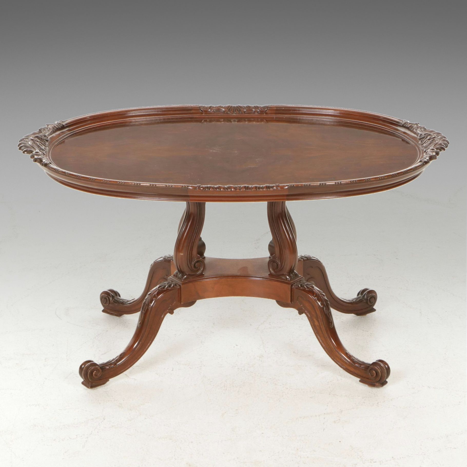 Berkey & Gay Neoclassical Style Mahogany Coffee Table, Late 20th Century