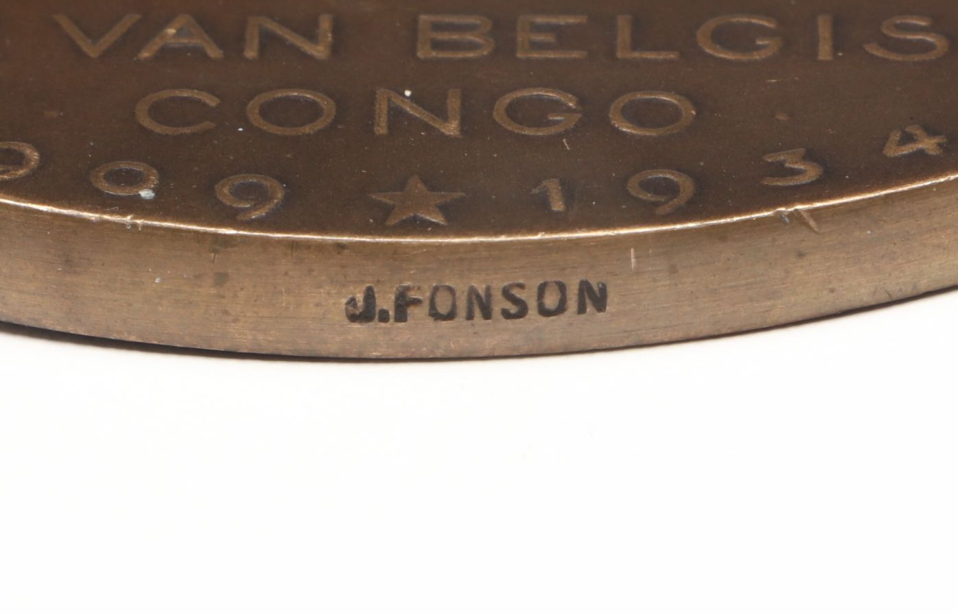 Banque du Congo Belge Bronze Commemorative Medal