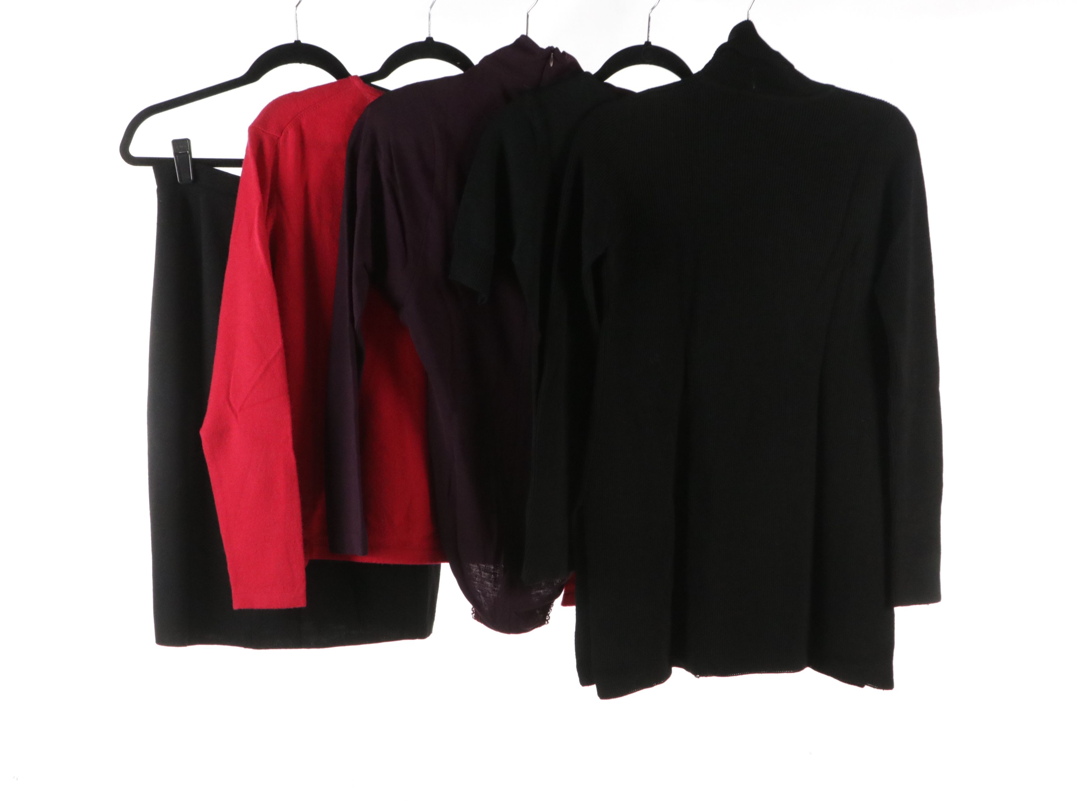 Donna Karan Turtleneck, Bodysuit, Skirt, and Crew Neck Sweaters