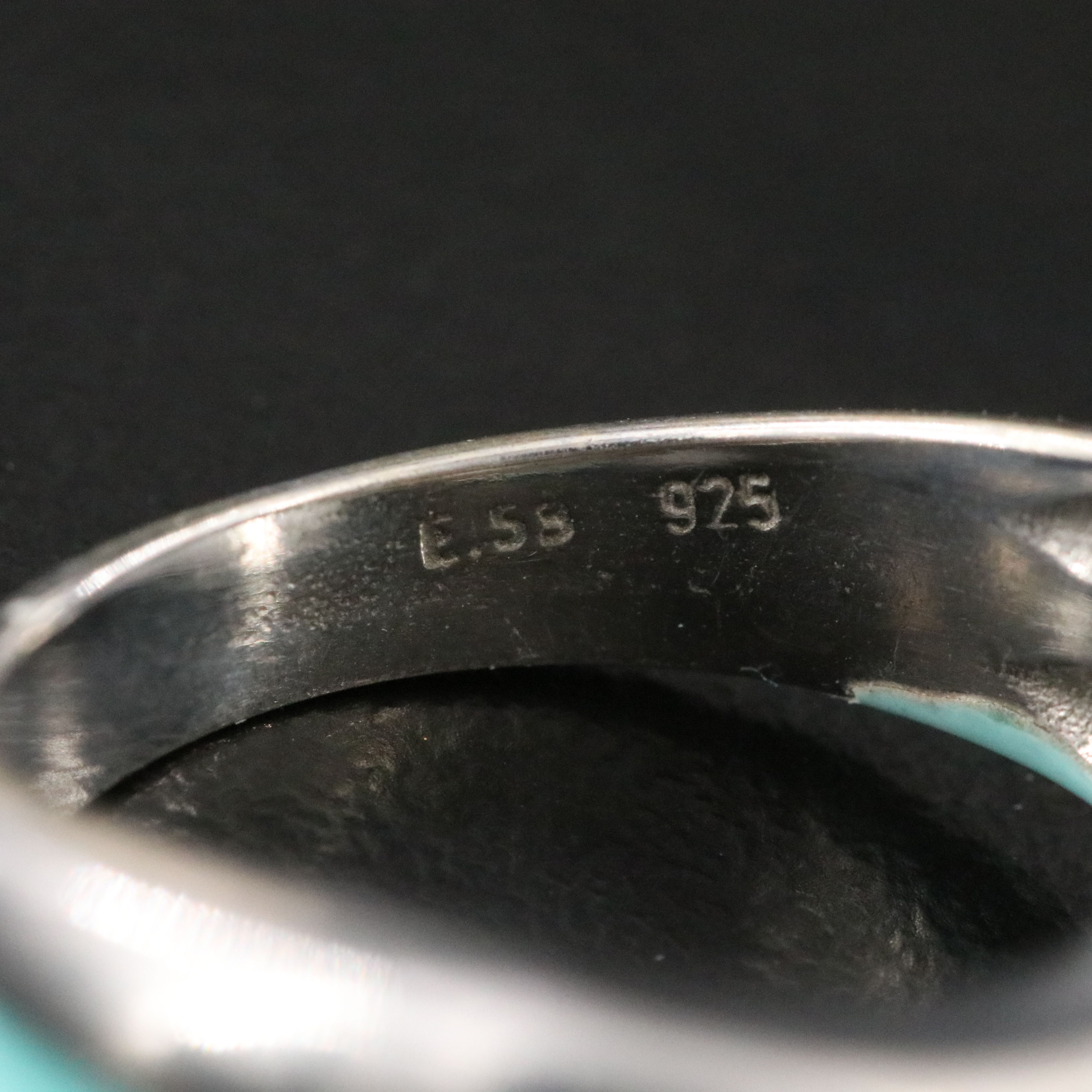 Sterling Enamel Wave Ring