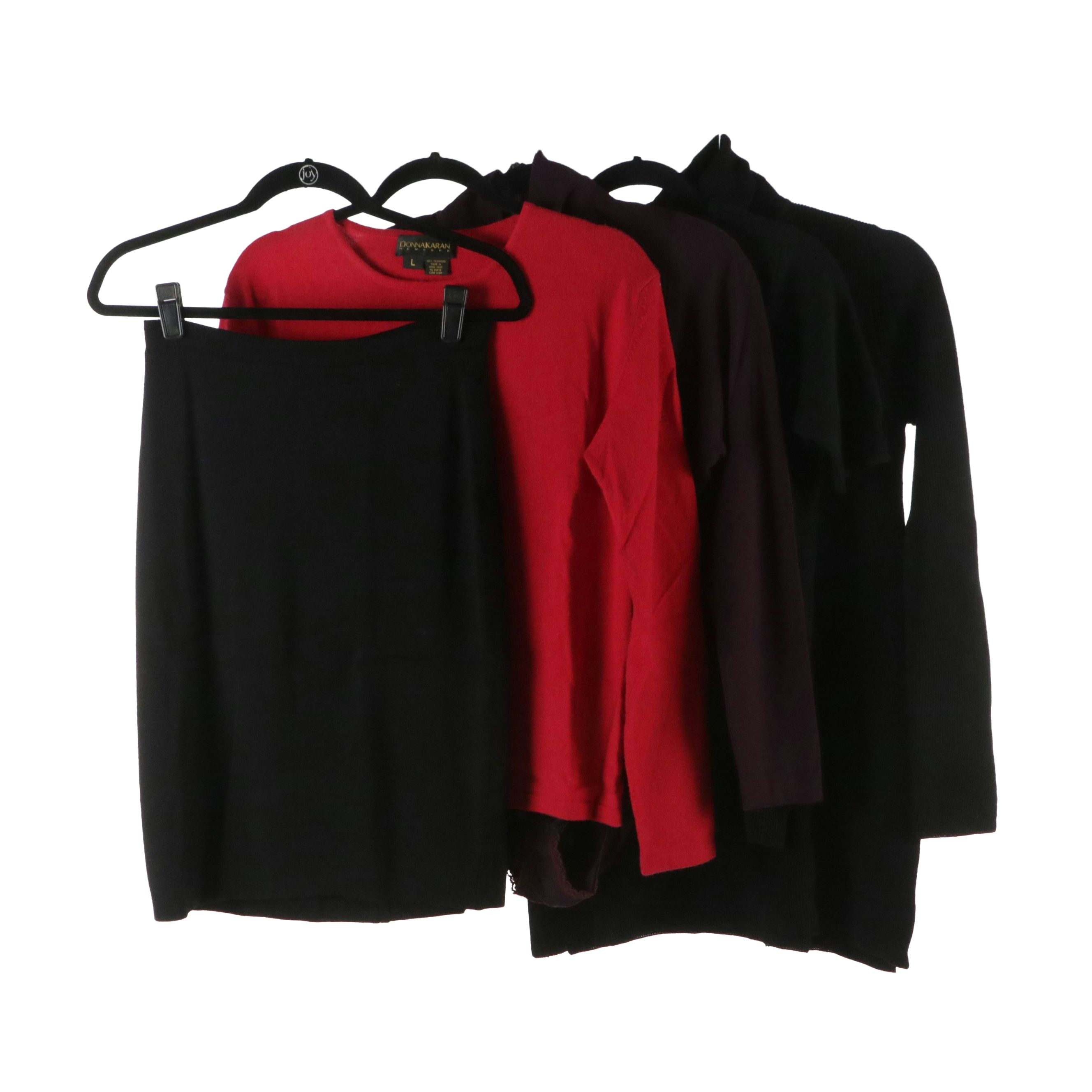 Donna Karan Turtleneck, Bodysuit, Skirt, and Crew Neck Sweaters