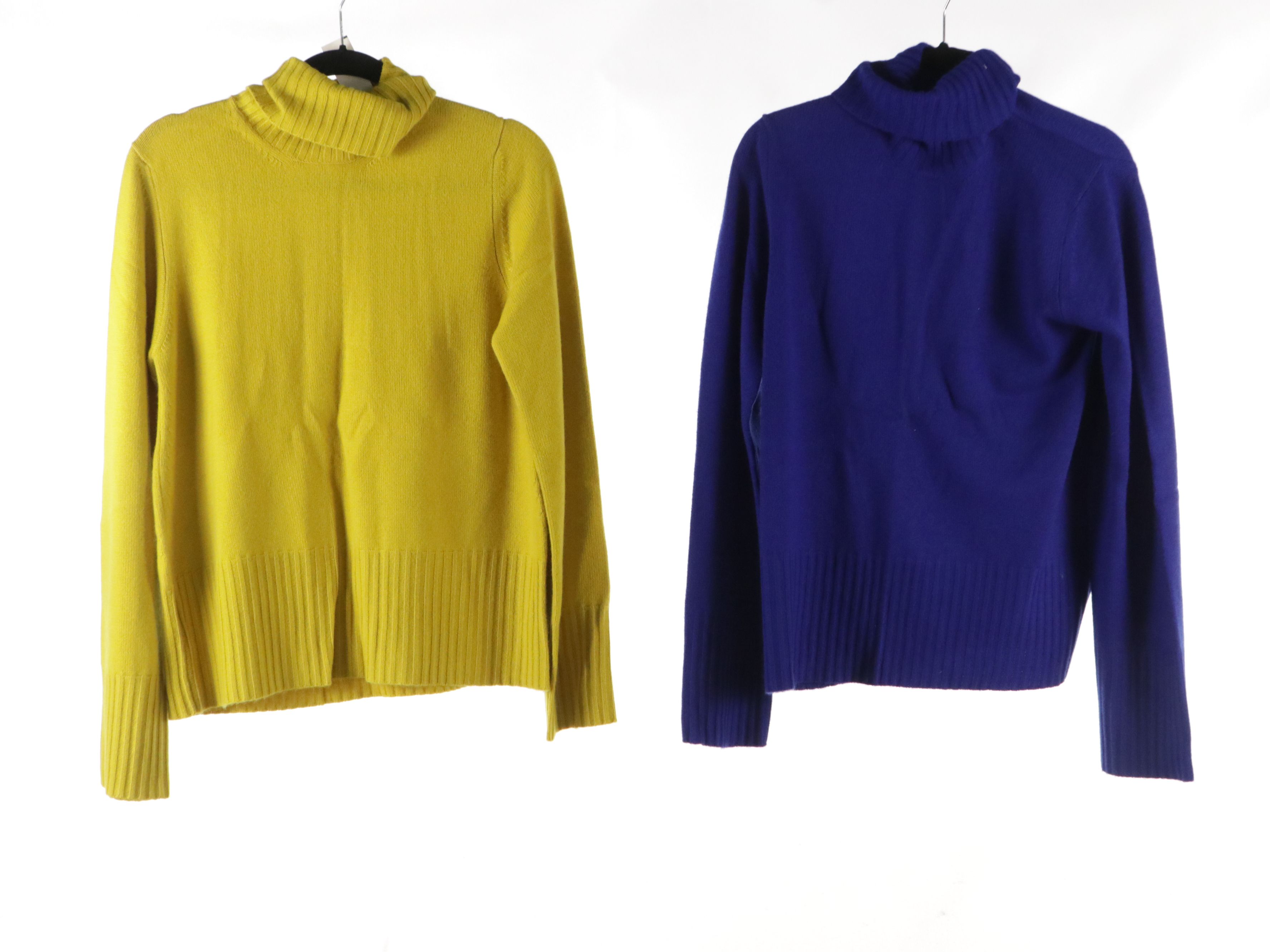 Donna Karan Cashmere Turtleneck and Crew Neck Sweaters and Wool Skirt