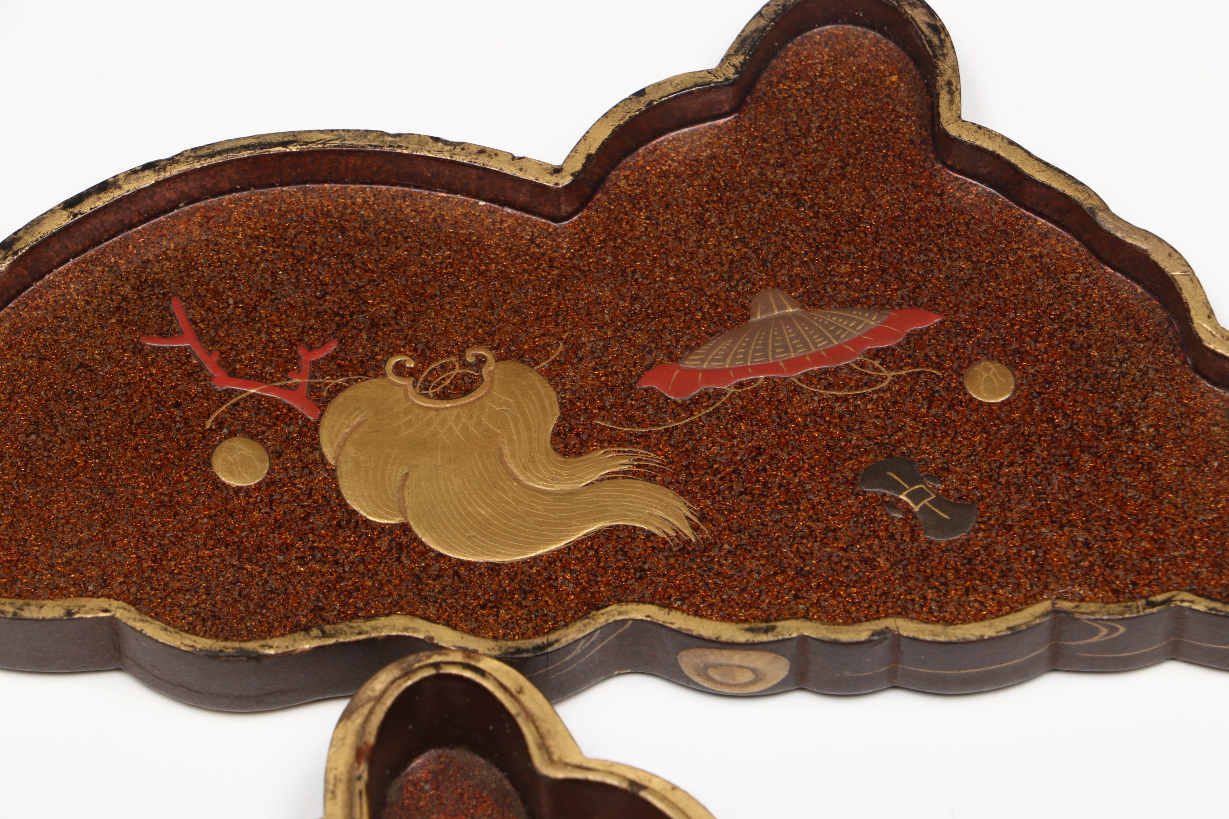 Japanese Vintage Gold Gilt Lacquer Box