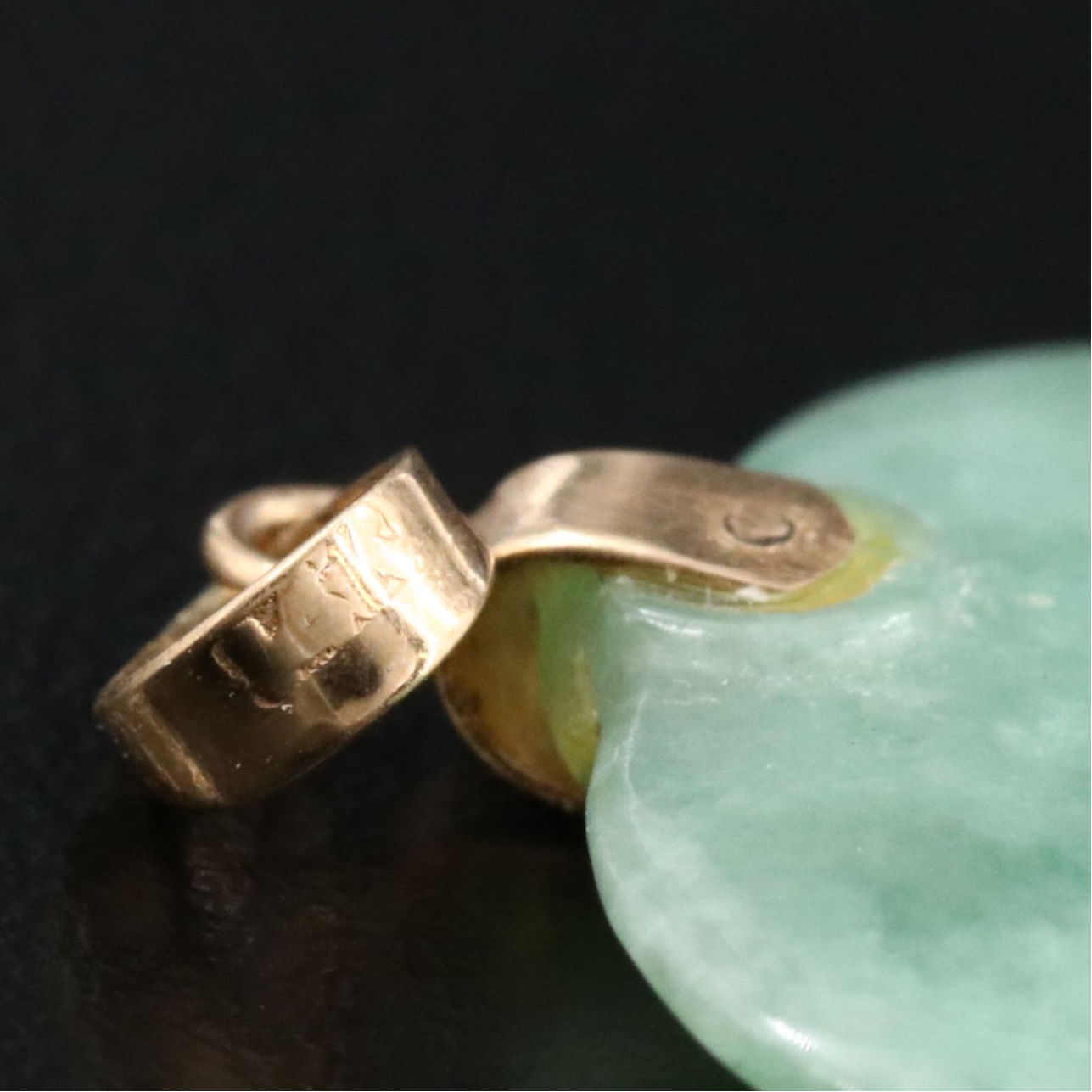 14K Jadeite Heart Pendant