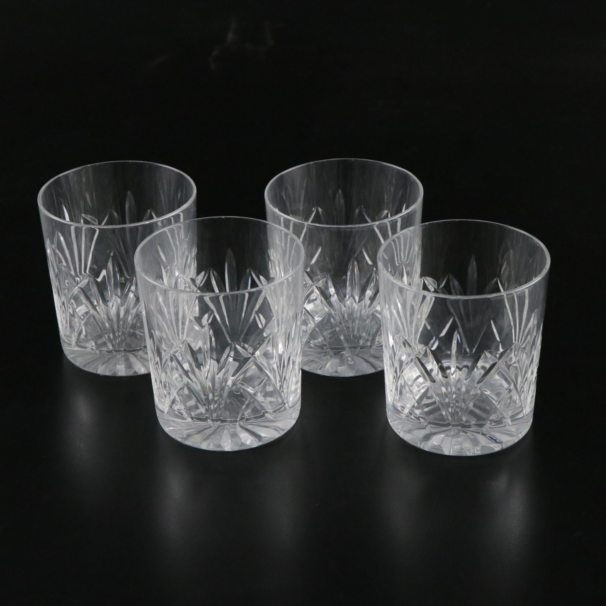 Waterford Crystal "Brookside" Double Old Fashion Glasses and "Lismore" Tumblers